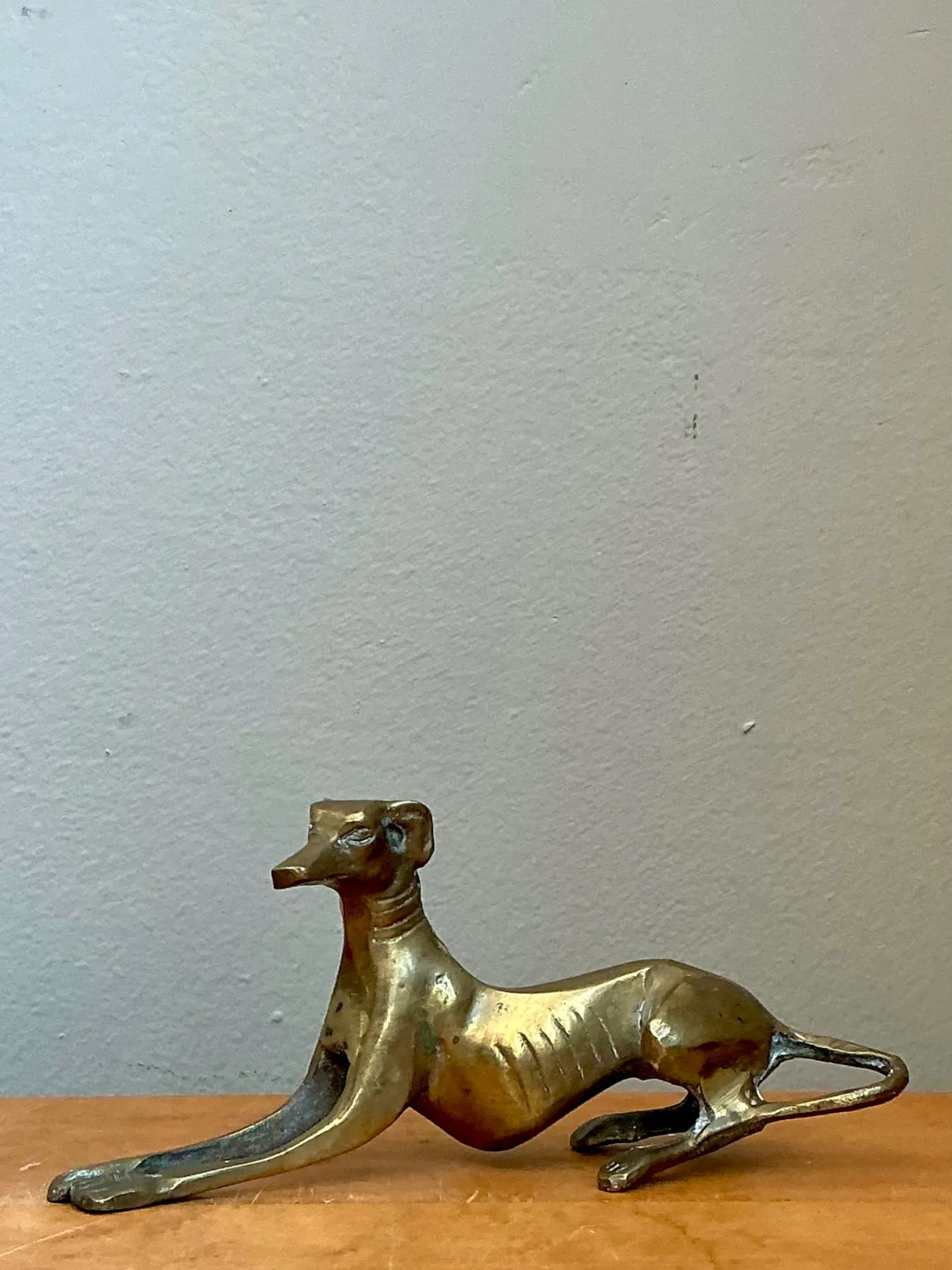 Vintage Brass Greyhound Sculpture — additional photo 6