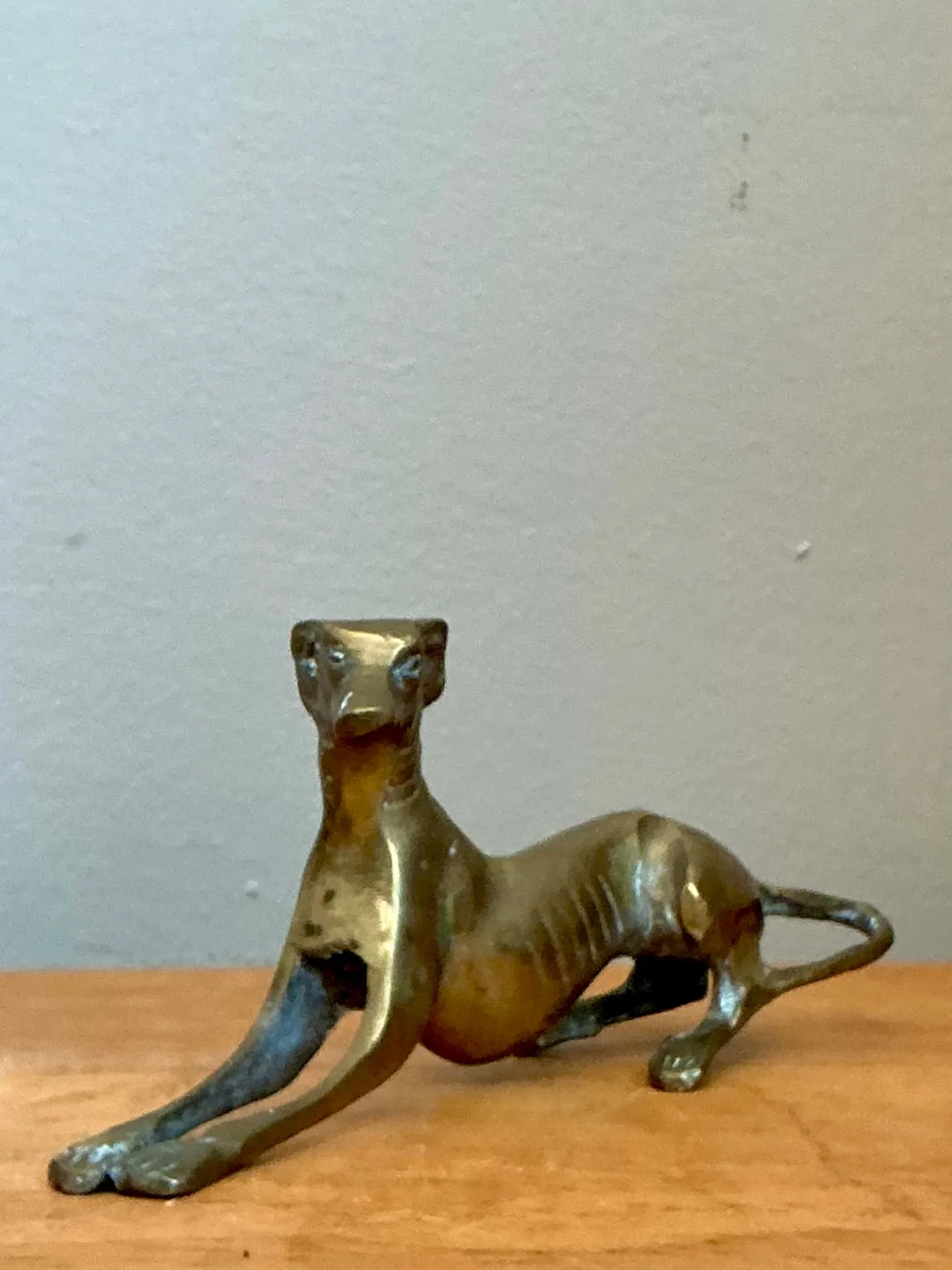 Vintage Brass Greyhound Sculpture — additional photo 4