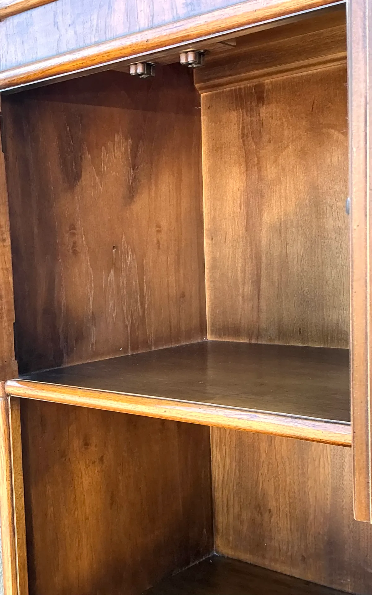 Vintage Drexel Wood and Metal Campaign Tall Cabinet — additional photo 5