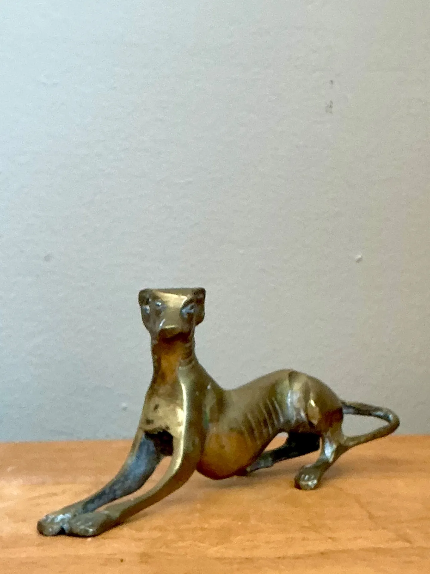 Vintage Brass Greyhound Sculpture — additional photo 2