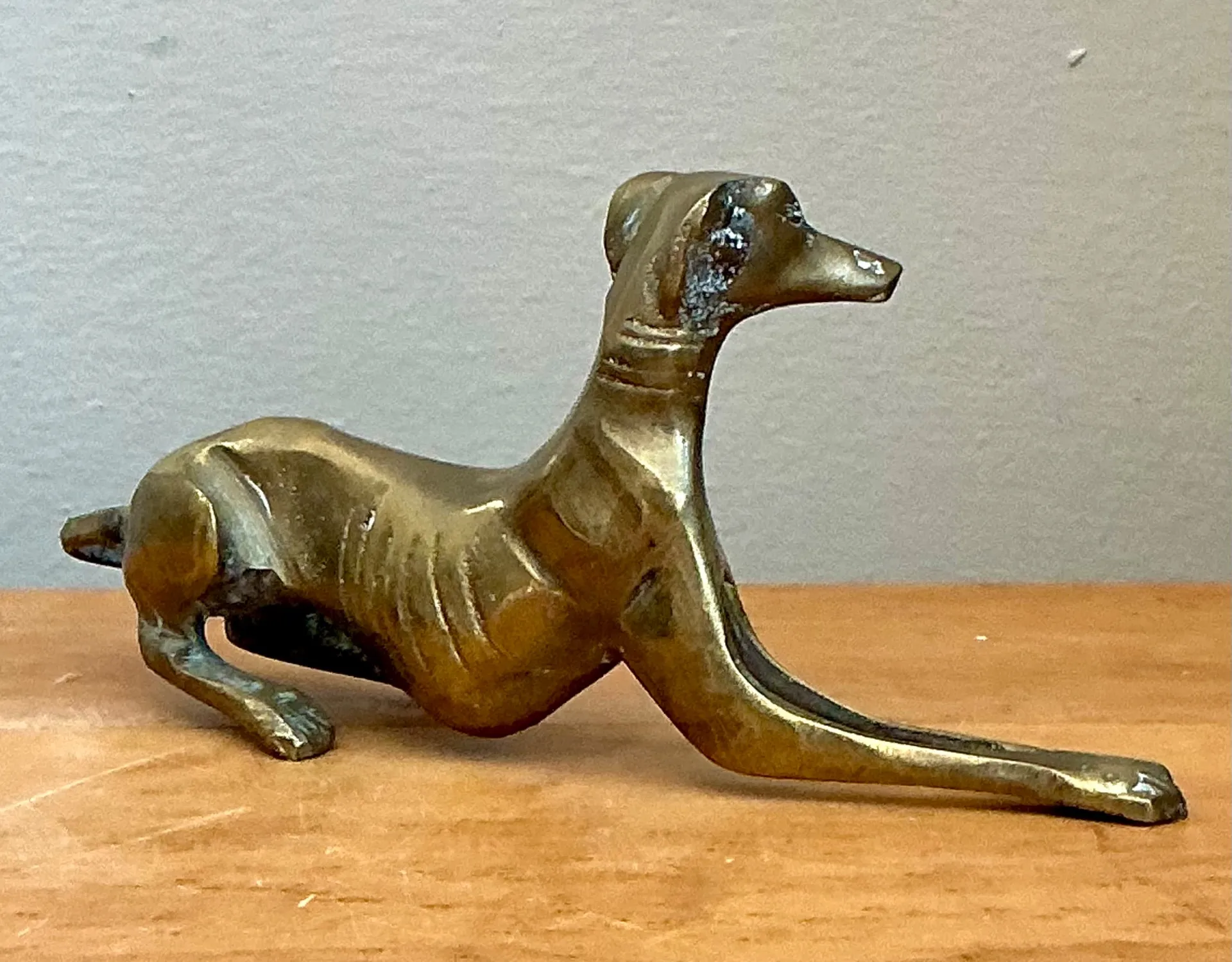 Vintage Brass Greyhound Sculpture — additional photo 8