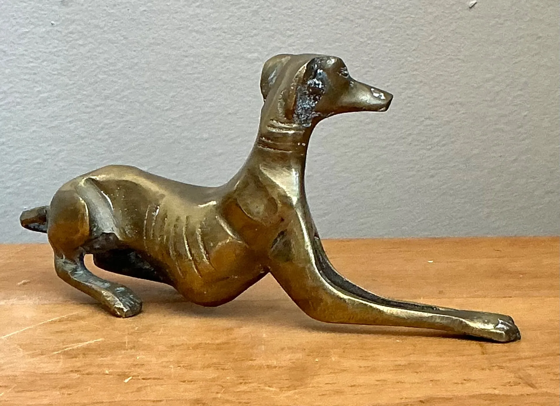 Vintage Brass Greyhound Sculpture — additional photo 7