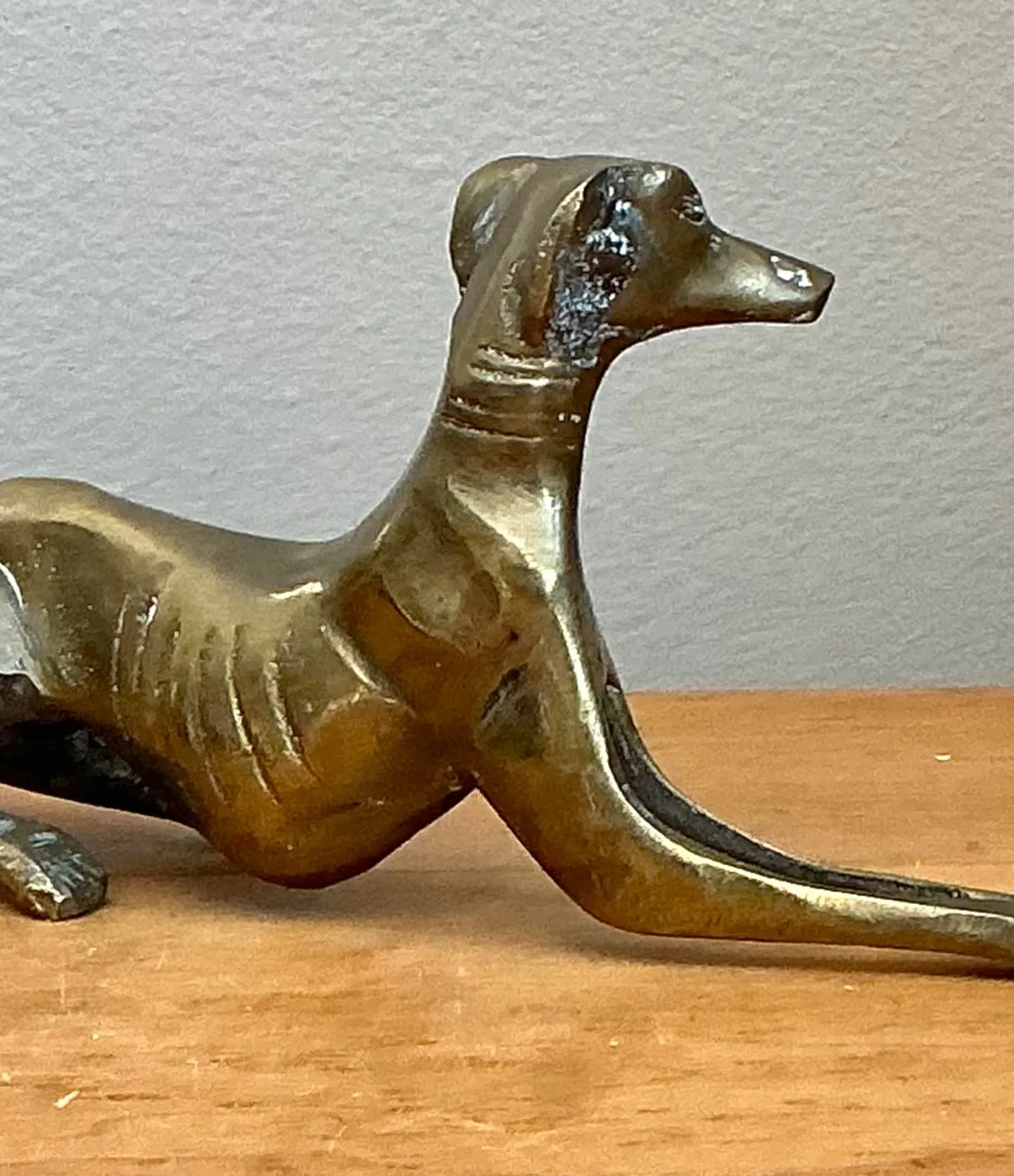 Vintage Brass Greyhound Sculpture — additional photo 7