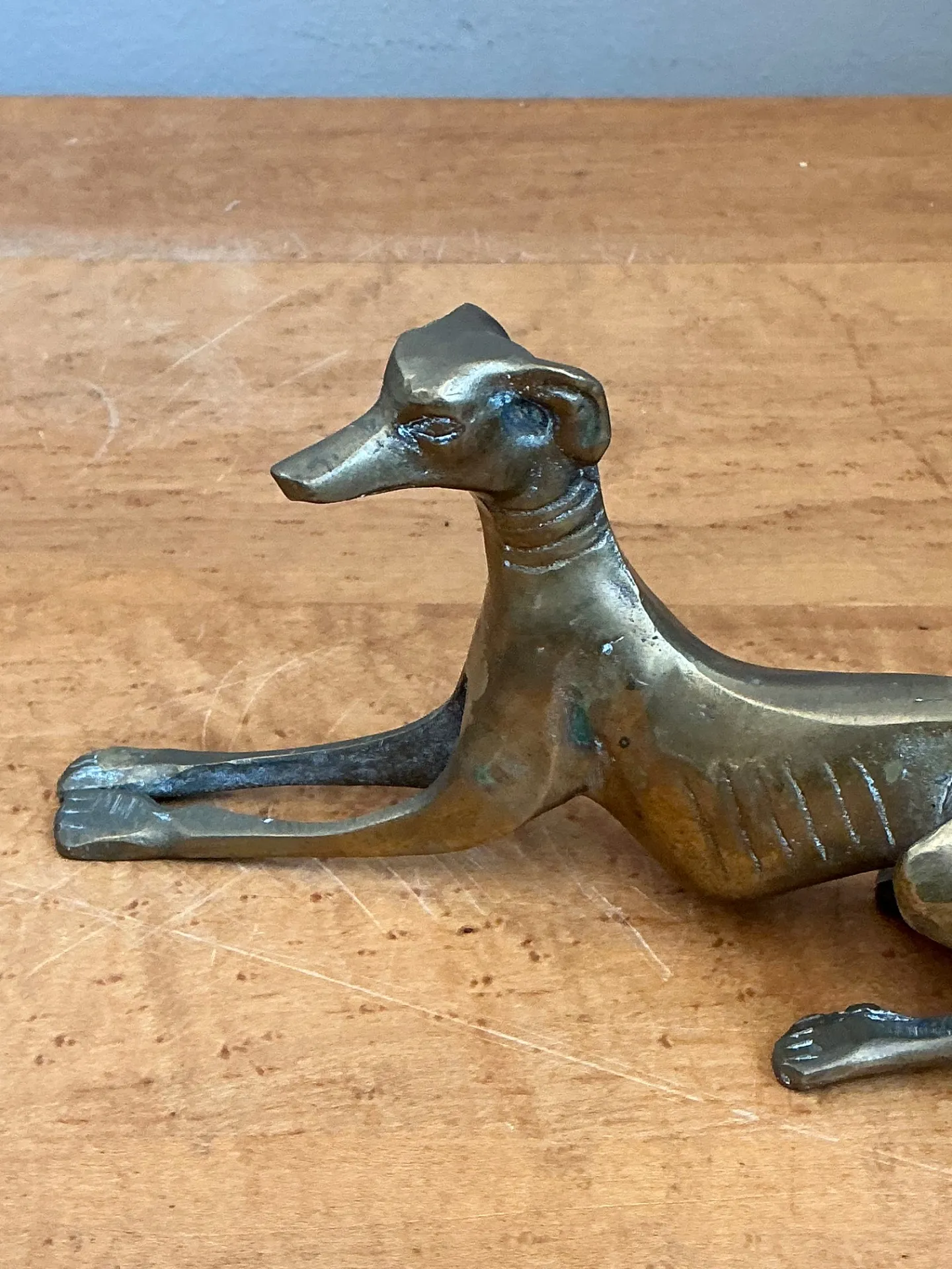 Vintage Brass Greyhound Sculpture — additional photo 5