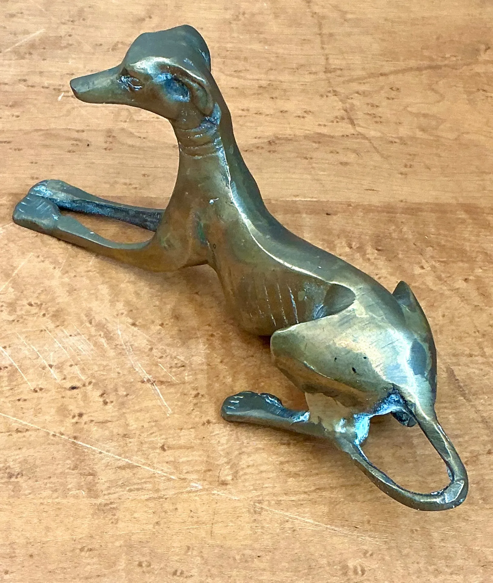 Vintage Brass Greyhound Sculpture — additional photo 3