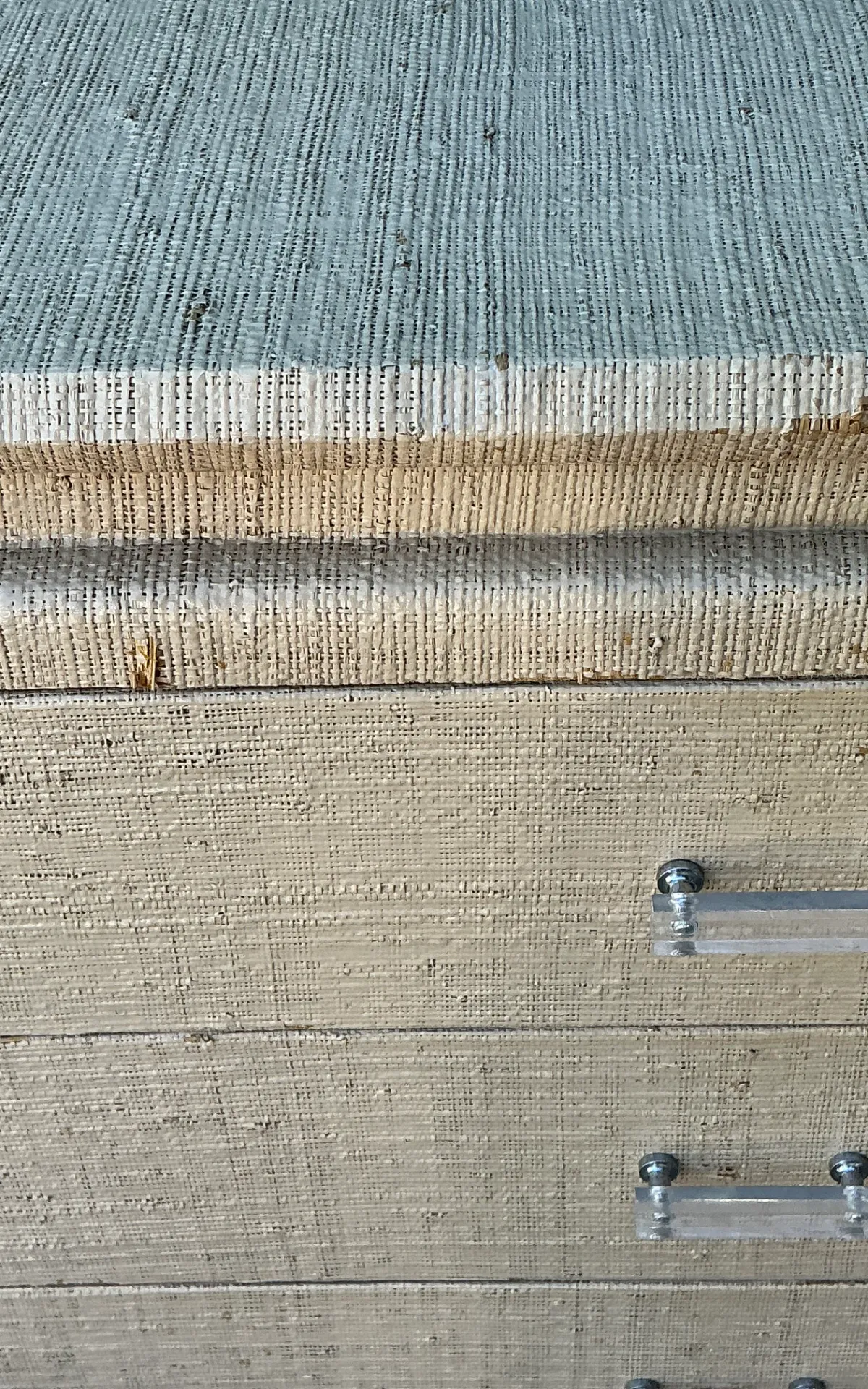 Vintage Grasscloth and Lucite Dresser — additional photo 3