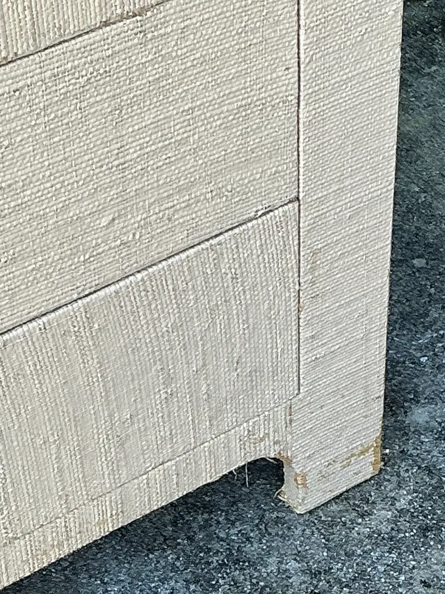 Vintage Grasscloth and Lucite Dresser — additional photo 1