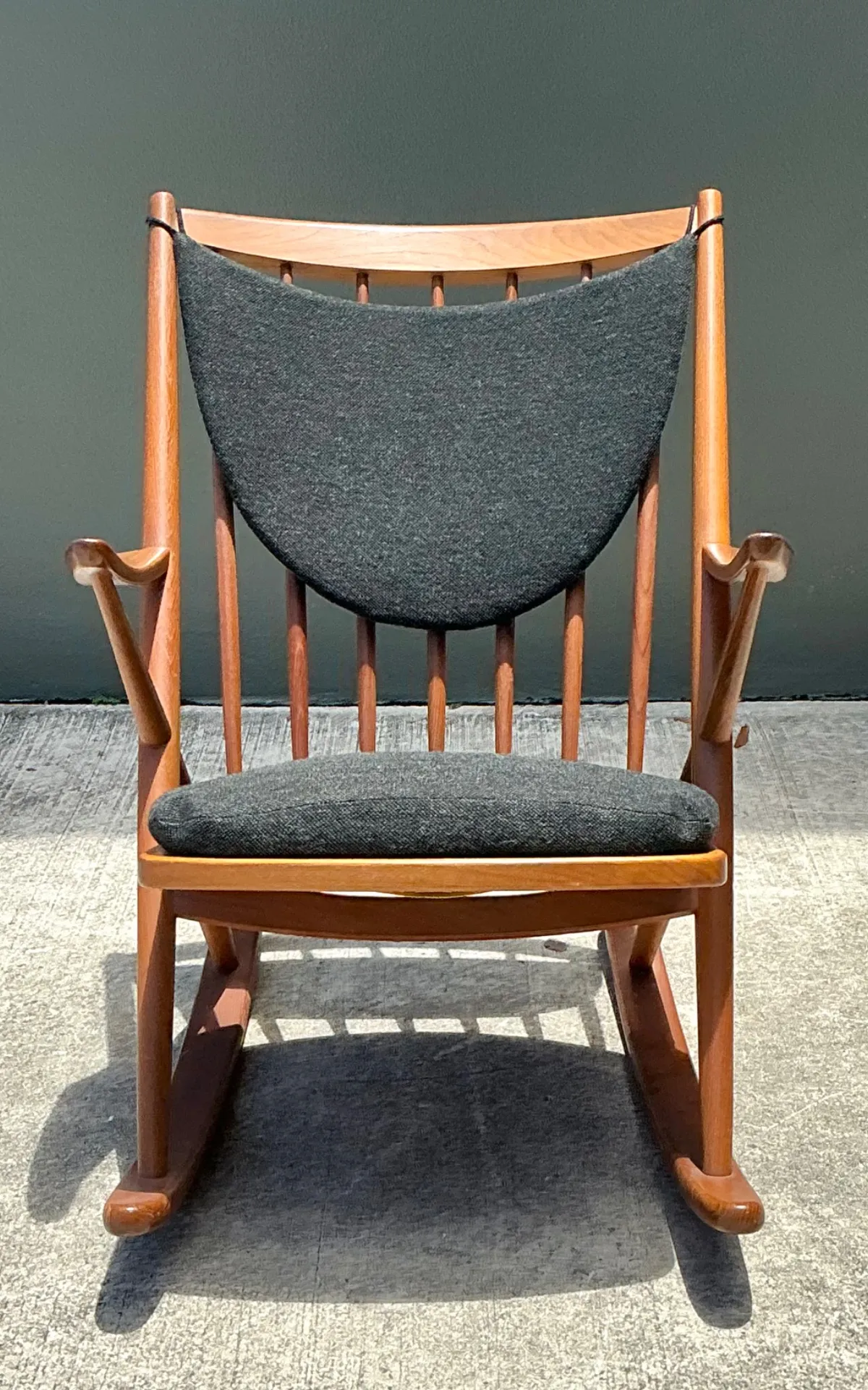 Vintage Danish Frank Reenskaug For Bramin Teak Rocking Chair — additional photo 4