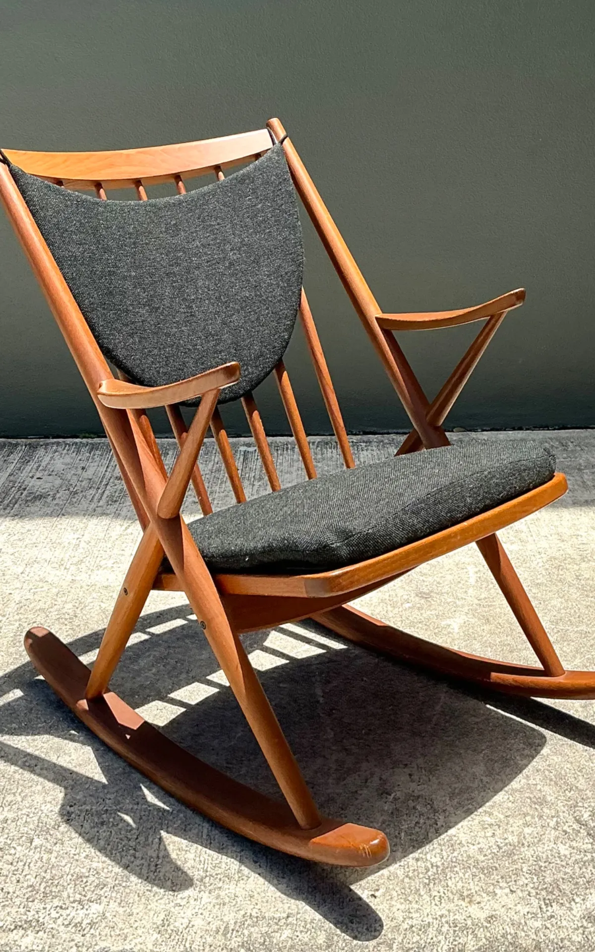 Vintage Danish Frank Reenskaug For Bramin Teak Rocking Chair — additional photo 2