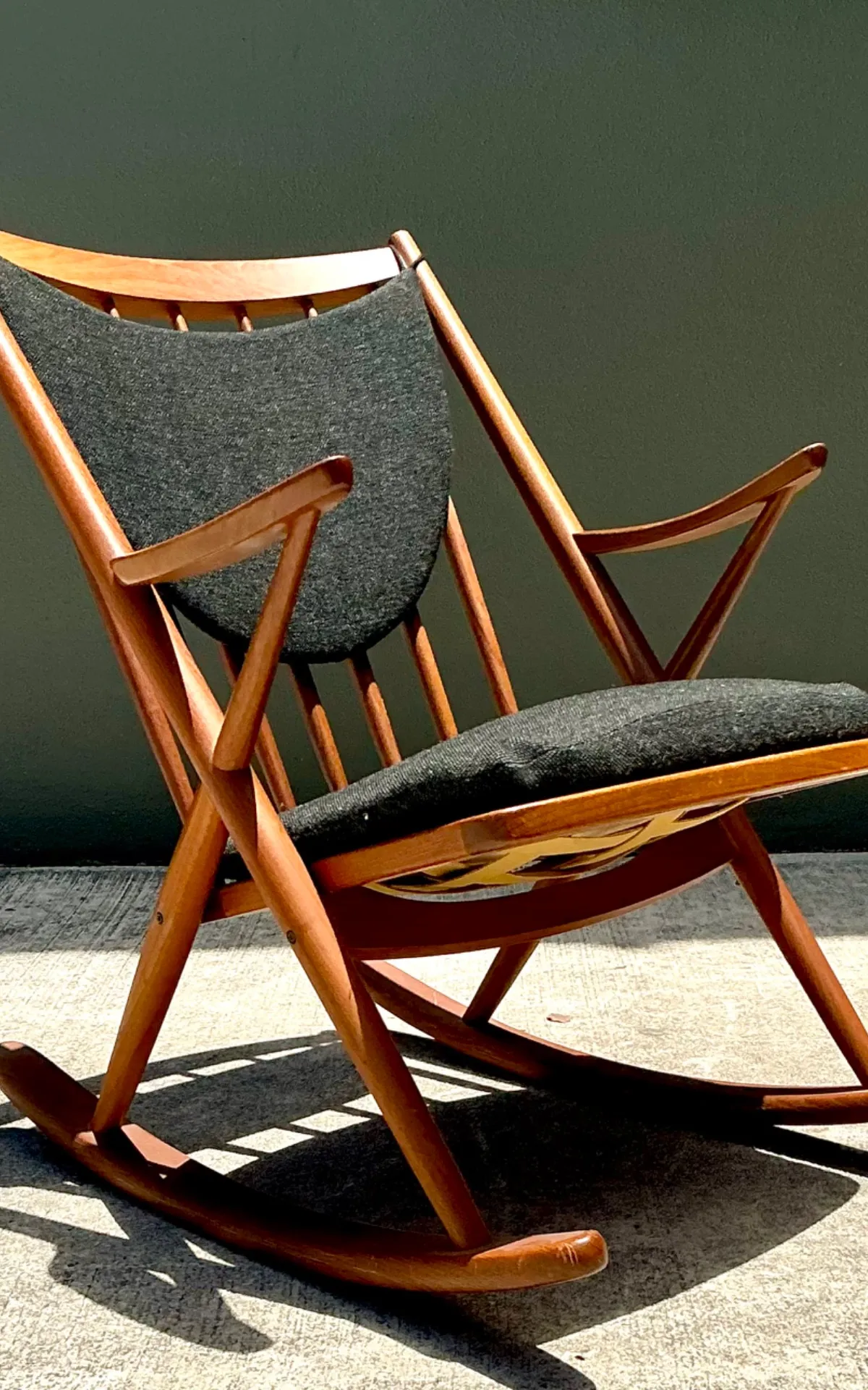 Vintage Danish Frank Reenskaug For Bramin Teak Rocking Chair — additional photo 5