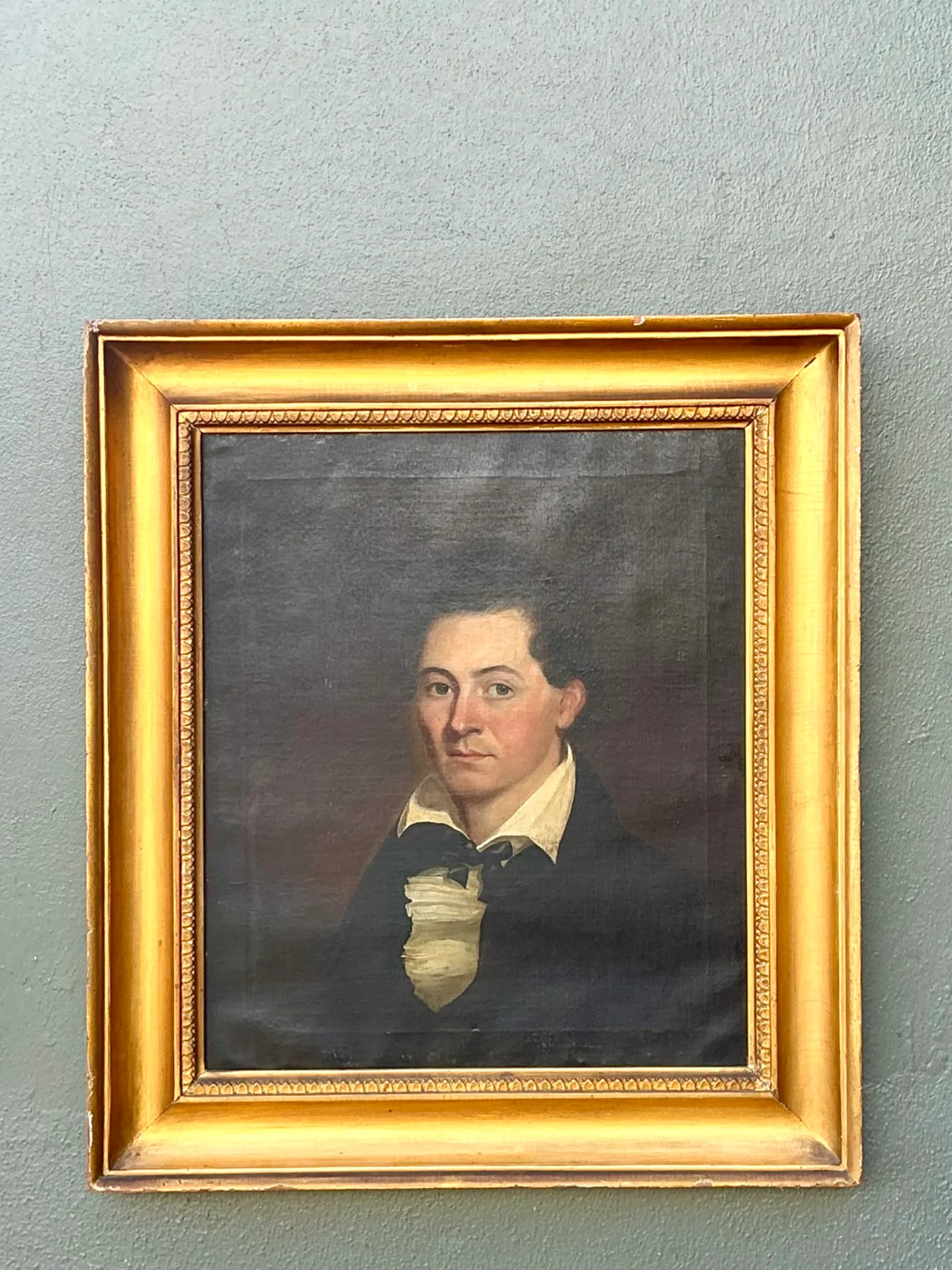 19th Century Framed Oil Portrait Painting Of Gentleman — additional photo 4