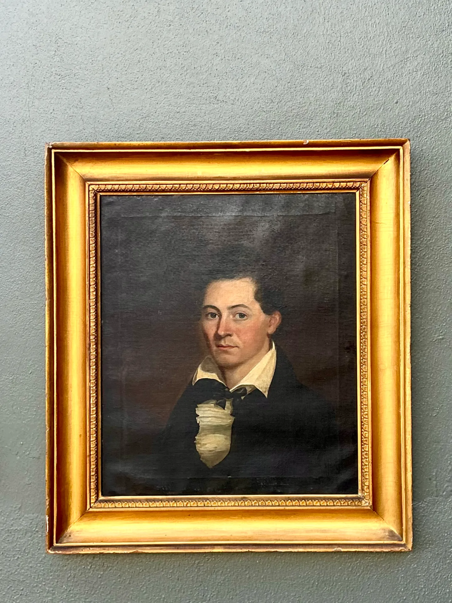 19th Century Framed Oil Portrait Painting Of Gentleman — additional photo 1