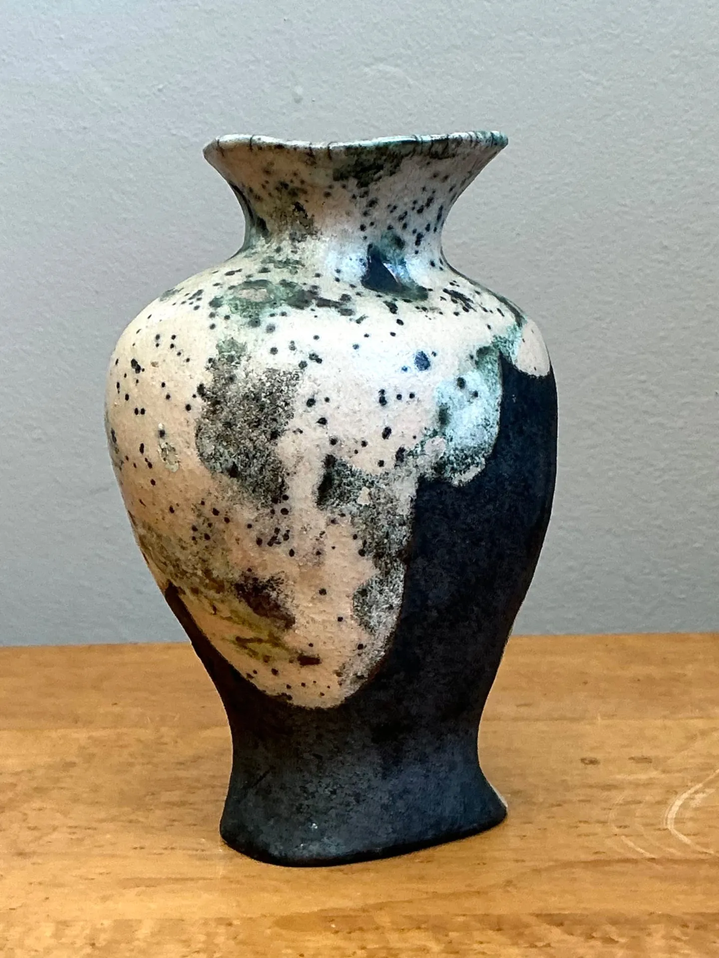 Vintage Abstract Glazed Ceramic Vase — additional photo 3