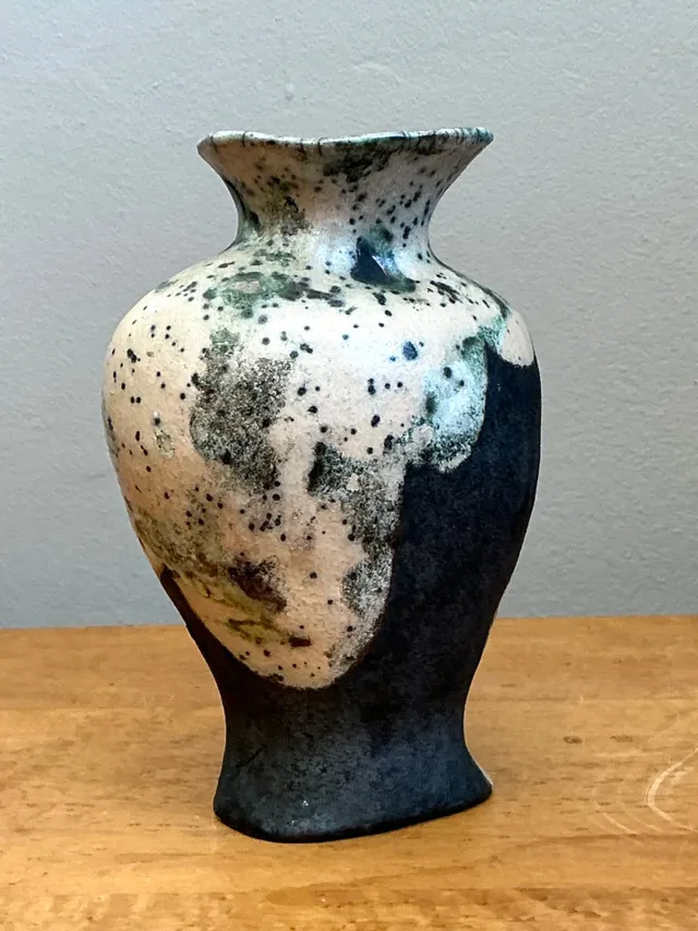 Vintage Abstract Glazed Ceramic Vase — additional photo 3