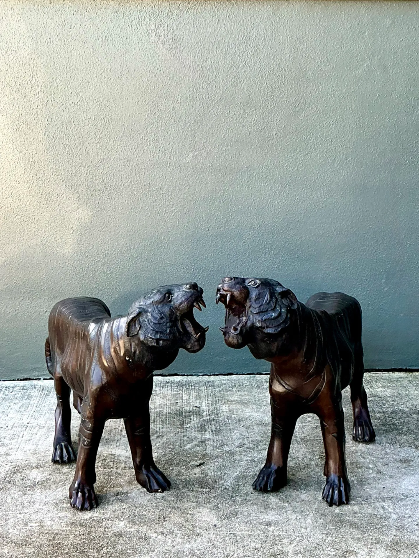 Vintage Bronze Tiger Sculptures - A Pair — additional photo 8