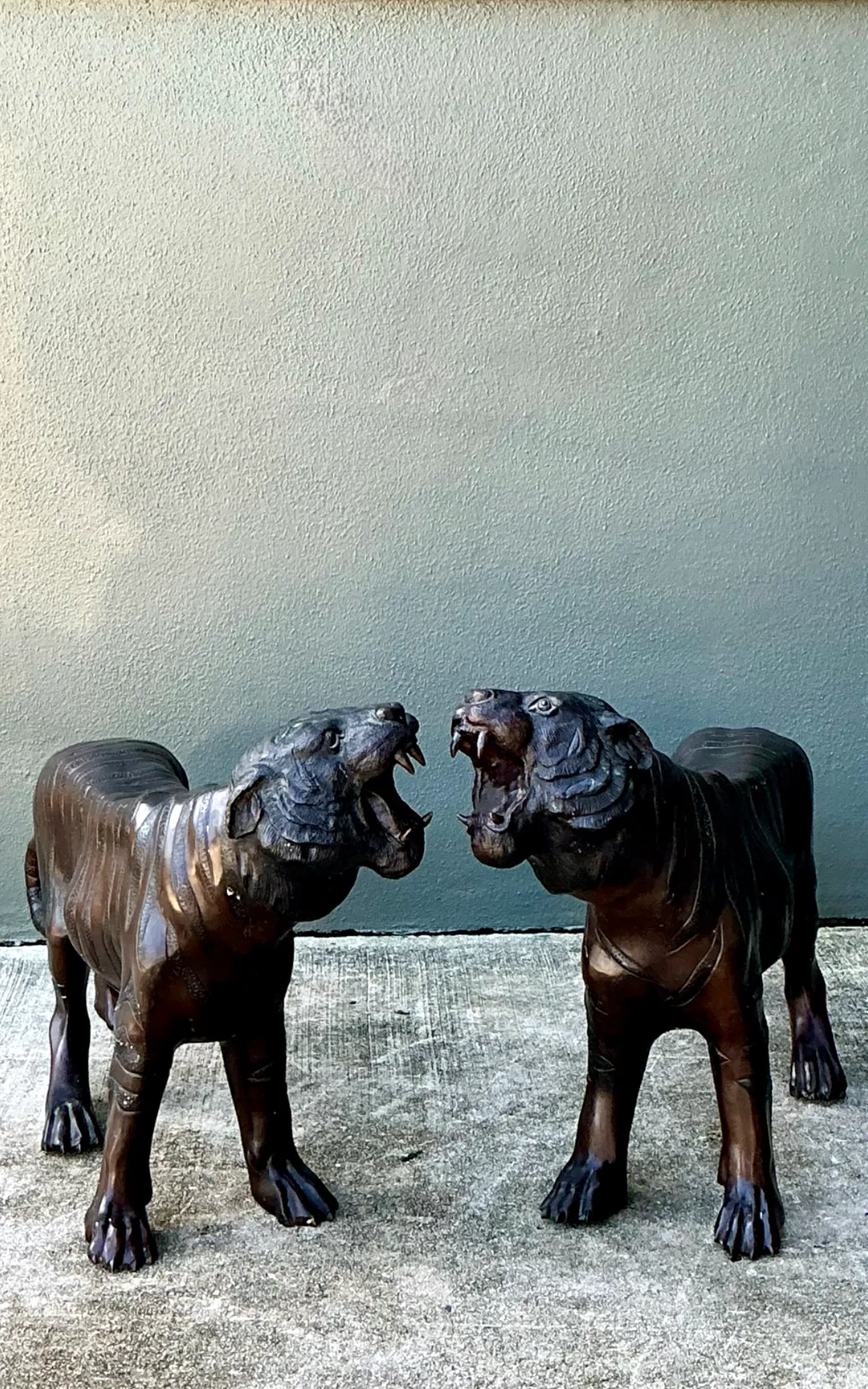 Vintage Bronze Tiger Sculptures - A Pair — additional photo 8