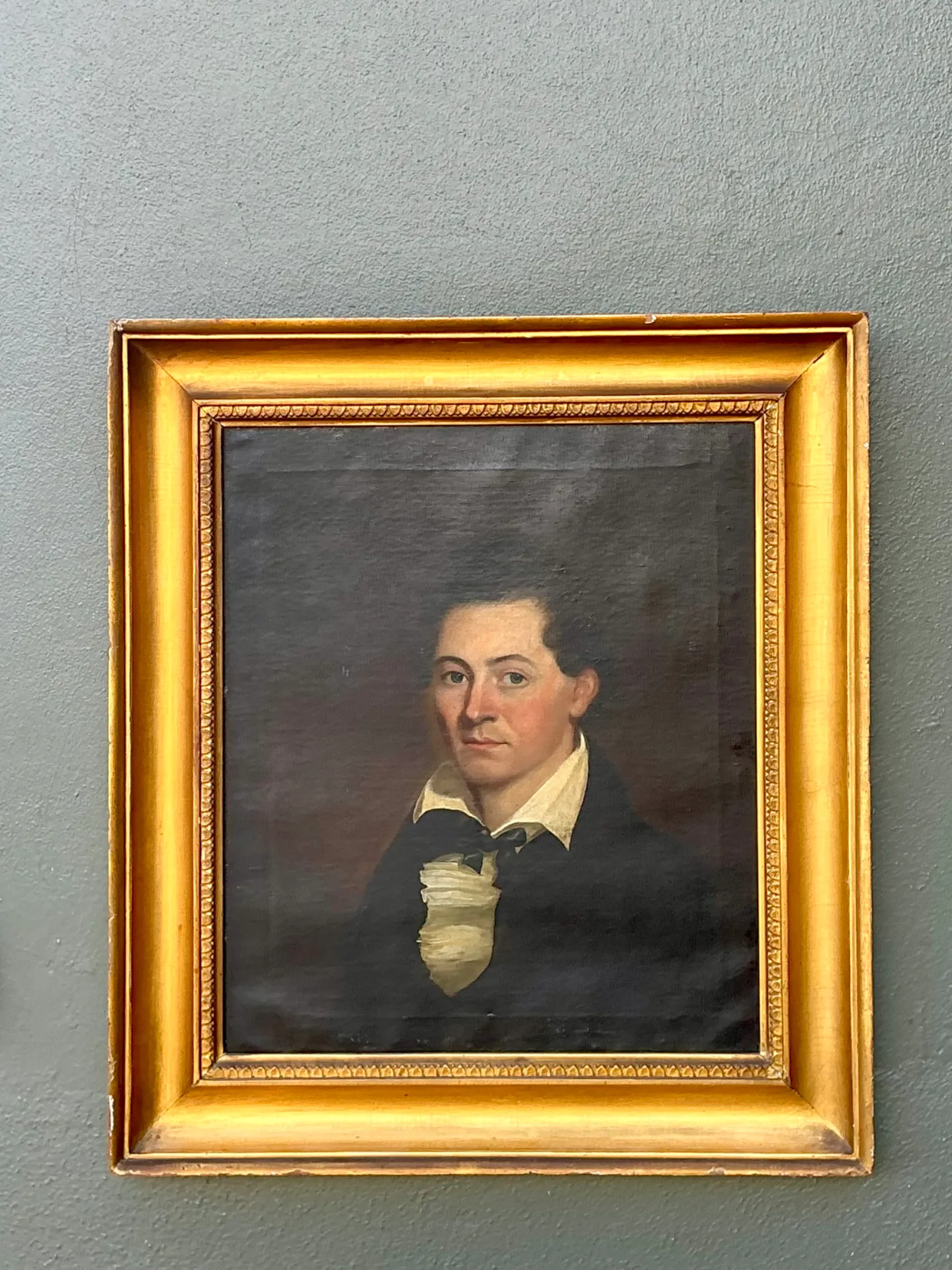 19th Century Framed Oil Portrait Painting Of Gentleman — additional photo 5