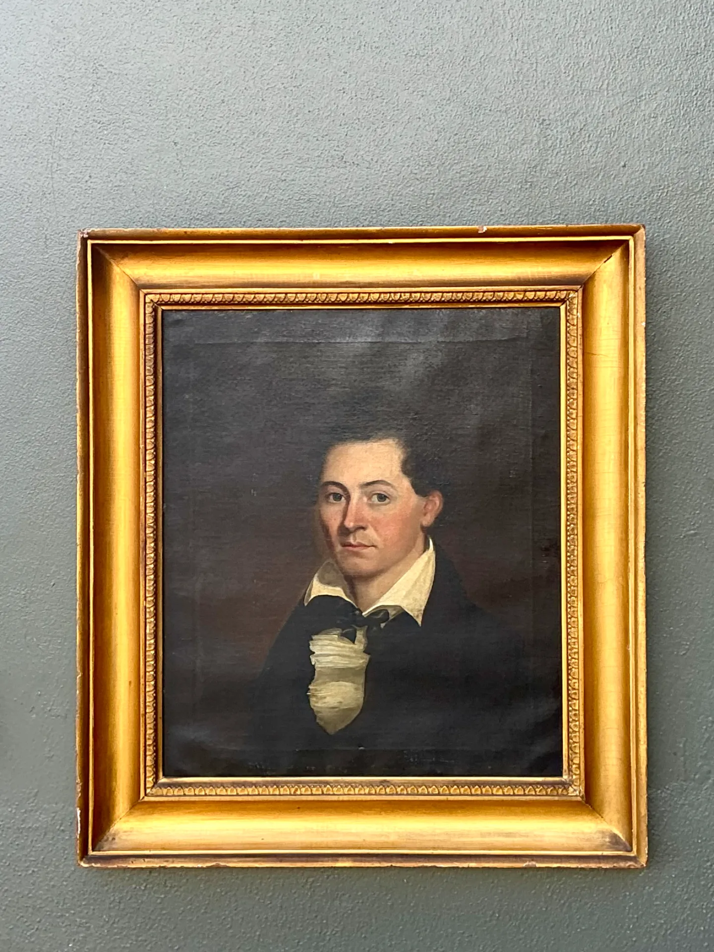 19th Century Framed Oil Portrait Painting Of Gentleman — additional photo 2