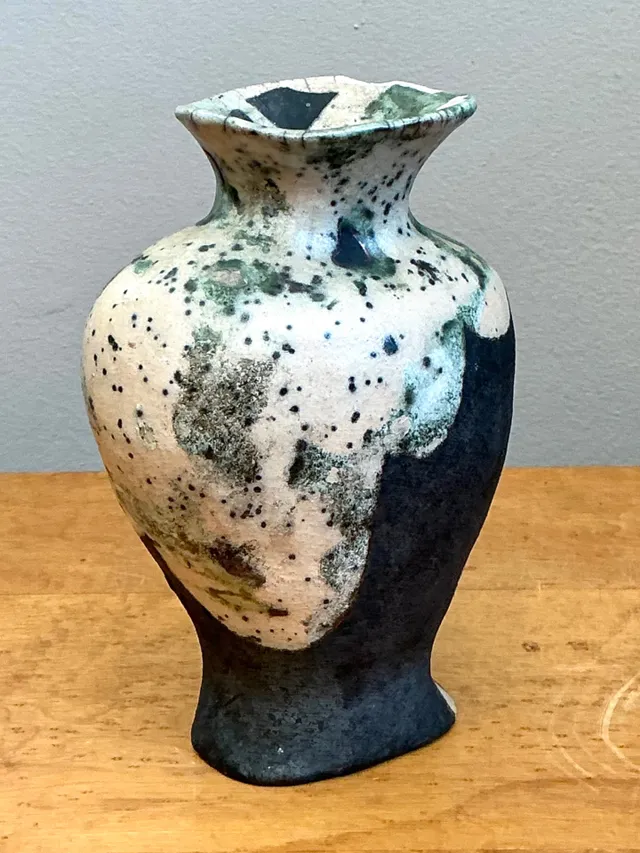 Vintage Abstract Glazed Ceramic Vase — additional photo 6