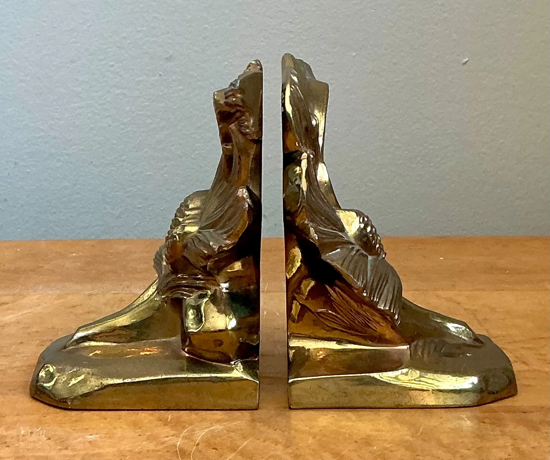 Vintage Brass Pinecone Bookends — additional photo 1