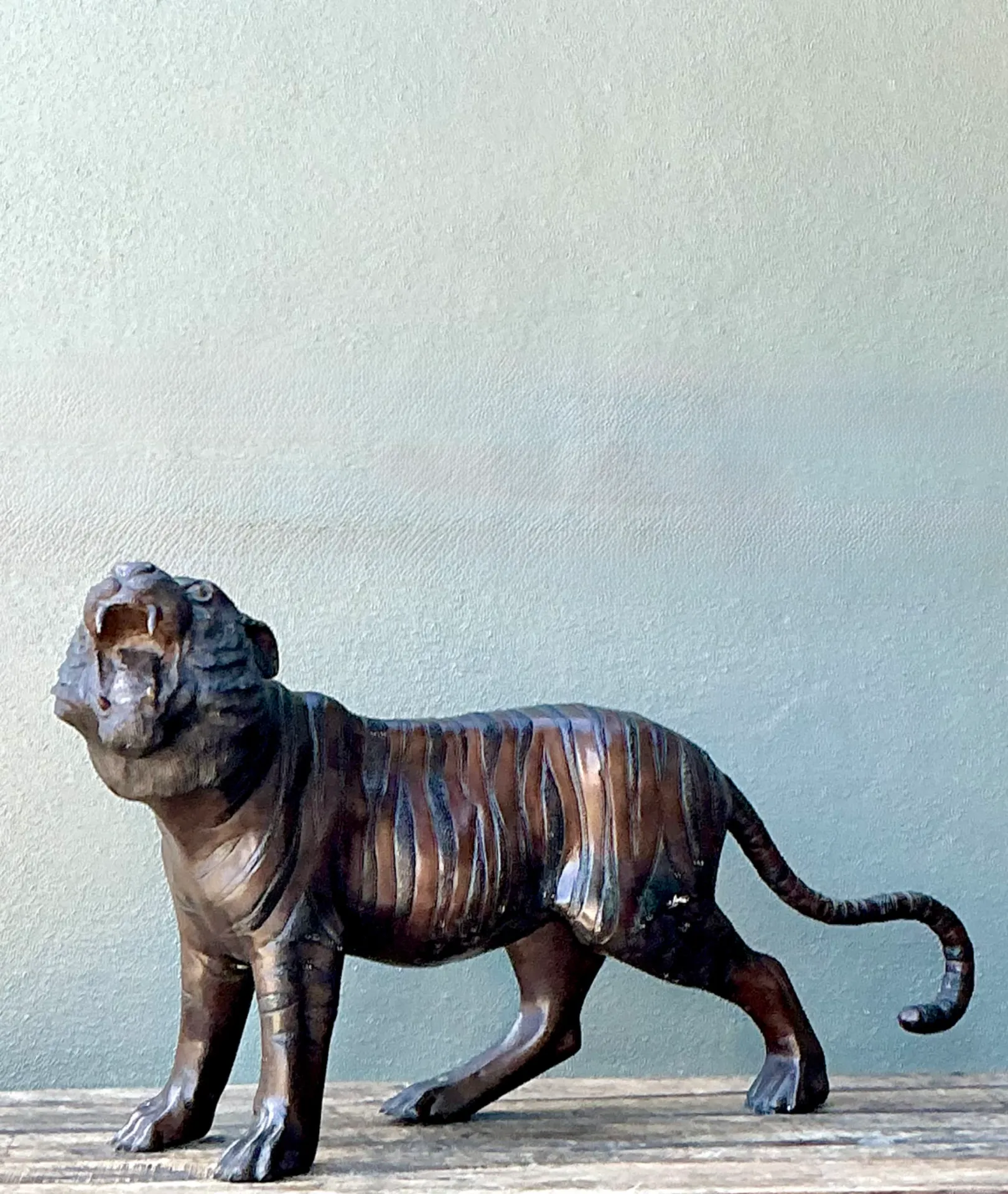 Vintage Bronze Tiger Sculptures - A Pair — additional photo 3