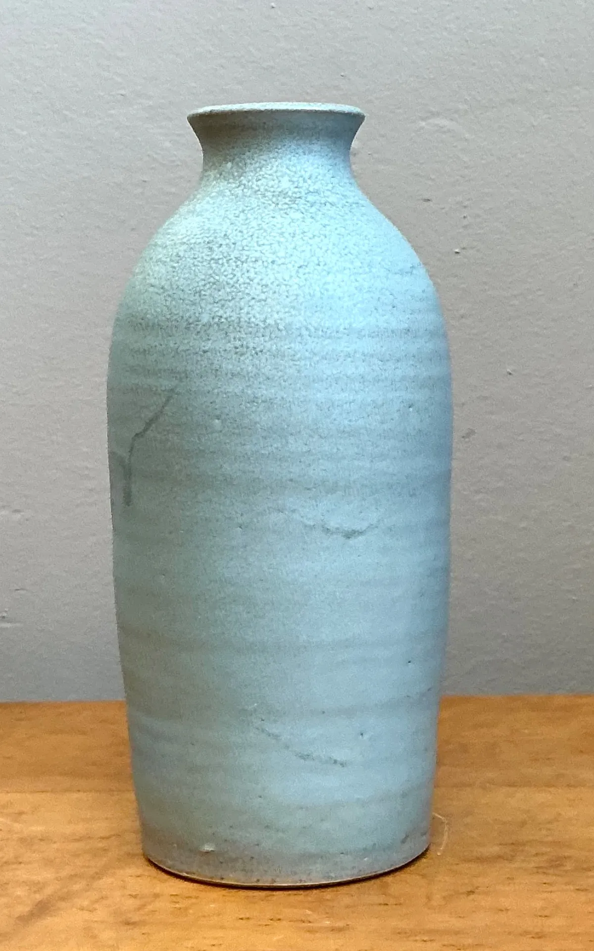 Vintage Blue Glazed Studio Pottery Vase — additional photo 7