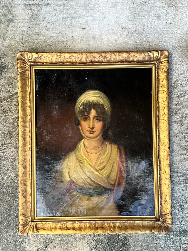 19th Century Framed Oil Portrait Painting — additional photo 7