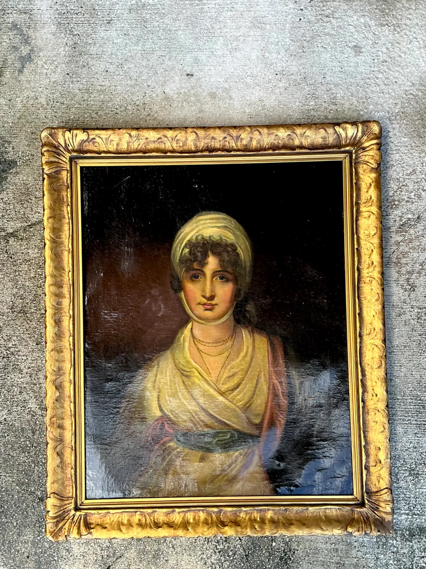 19th Century Framed Oil Portrait Painting — additional photo 8