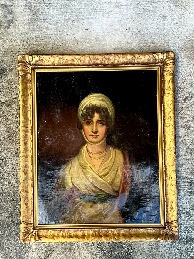 19th Century Framed Oil Portrait Painting — additional photo 4