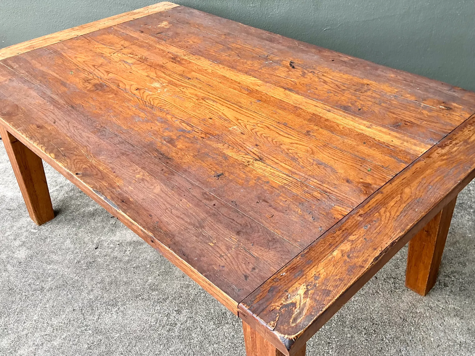 Vintage Solid Wood Farmhouse Table — additional photo 3
