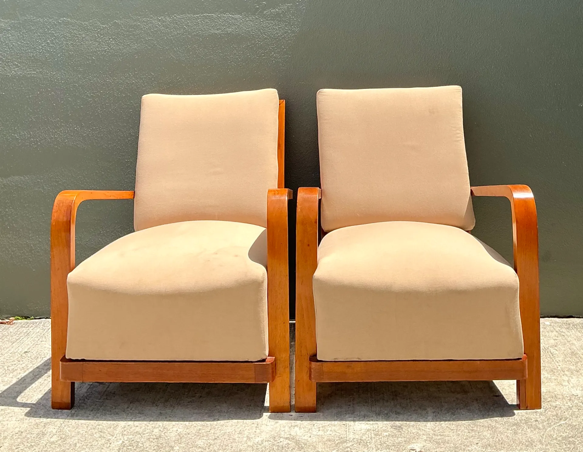 Vintage Art Deco Lounge Chairs - Pair — additional photo 3