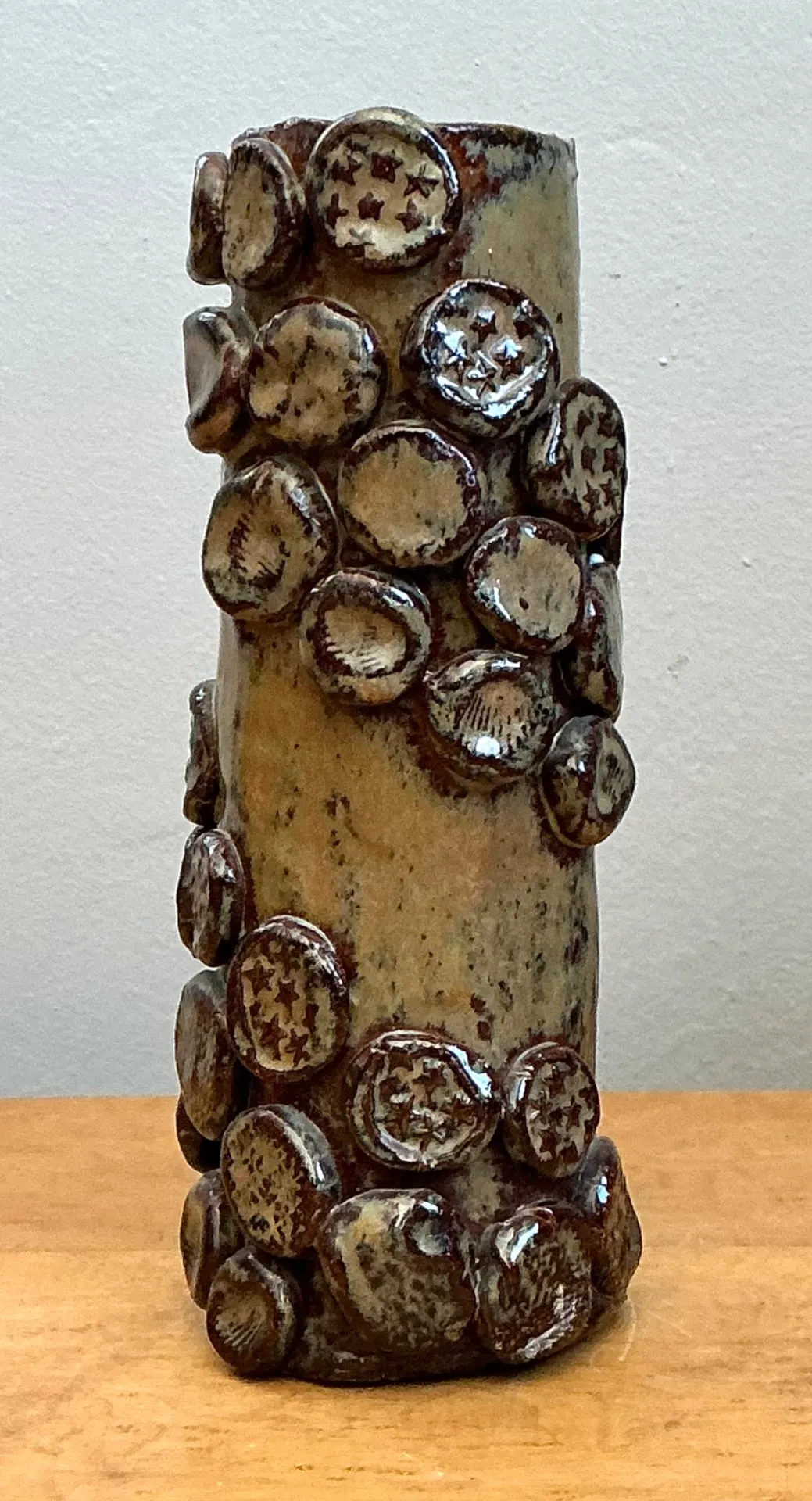 Vintage Original Studio Pottery Stars And Shells Vase — additional photo 7