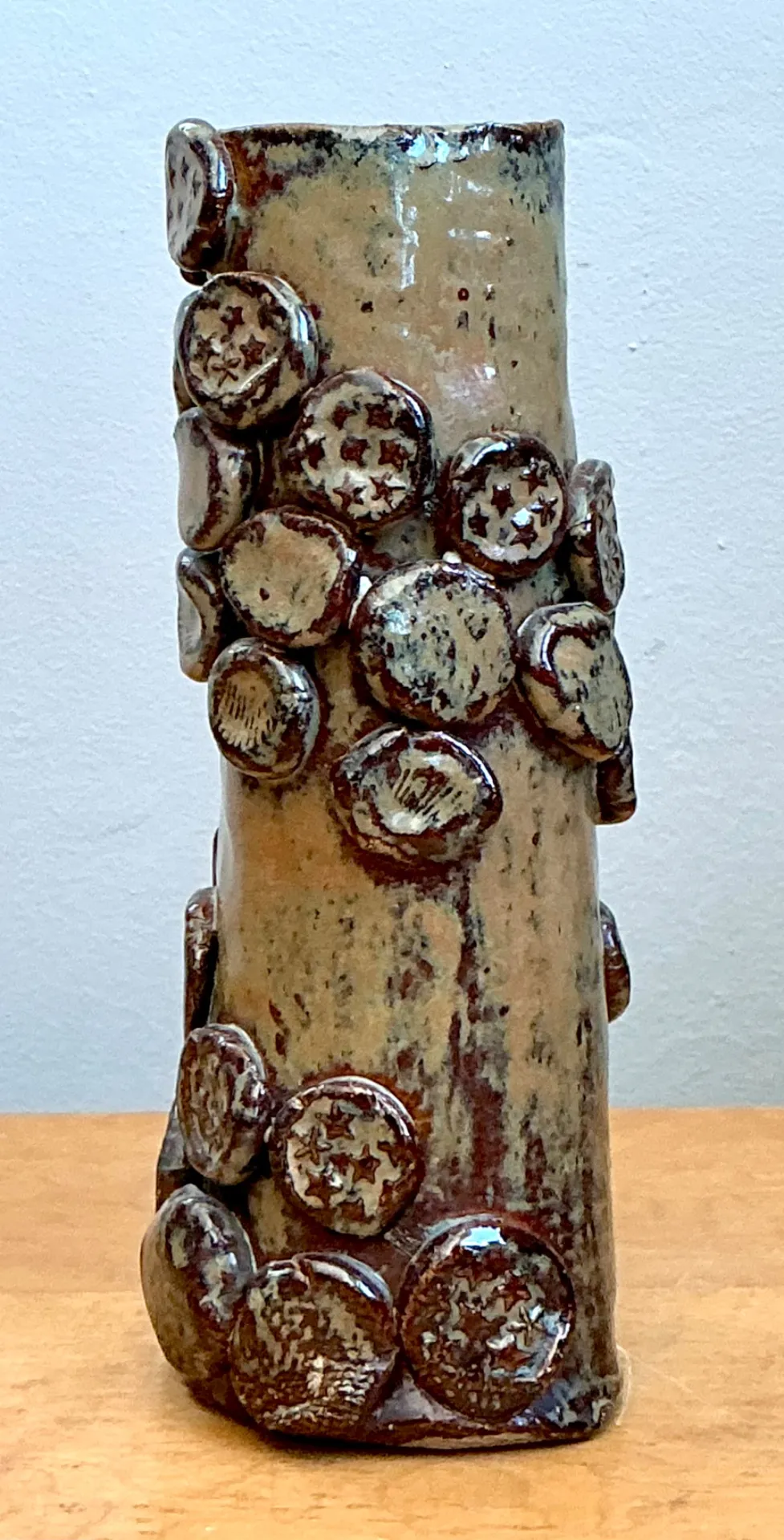 Vintage Original Studio Pottery Stars And Shells Vase — additional photo 2