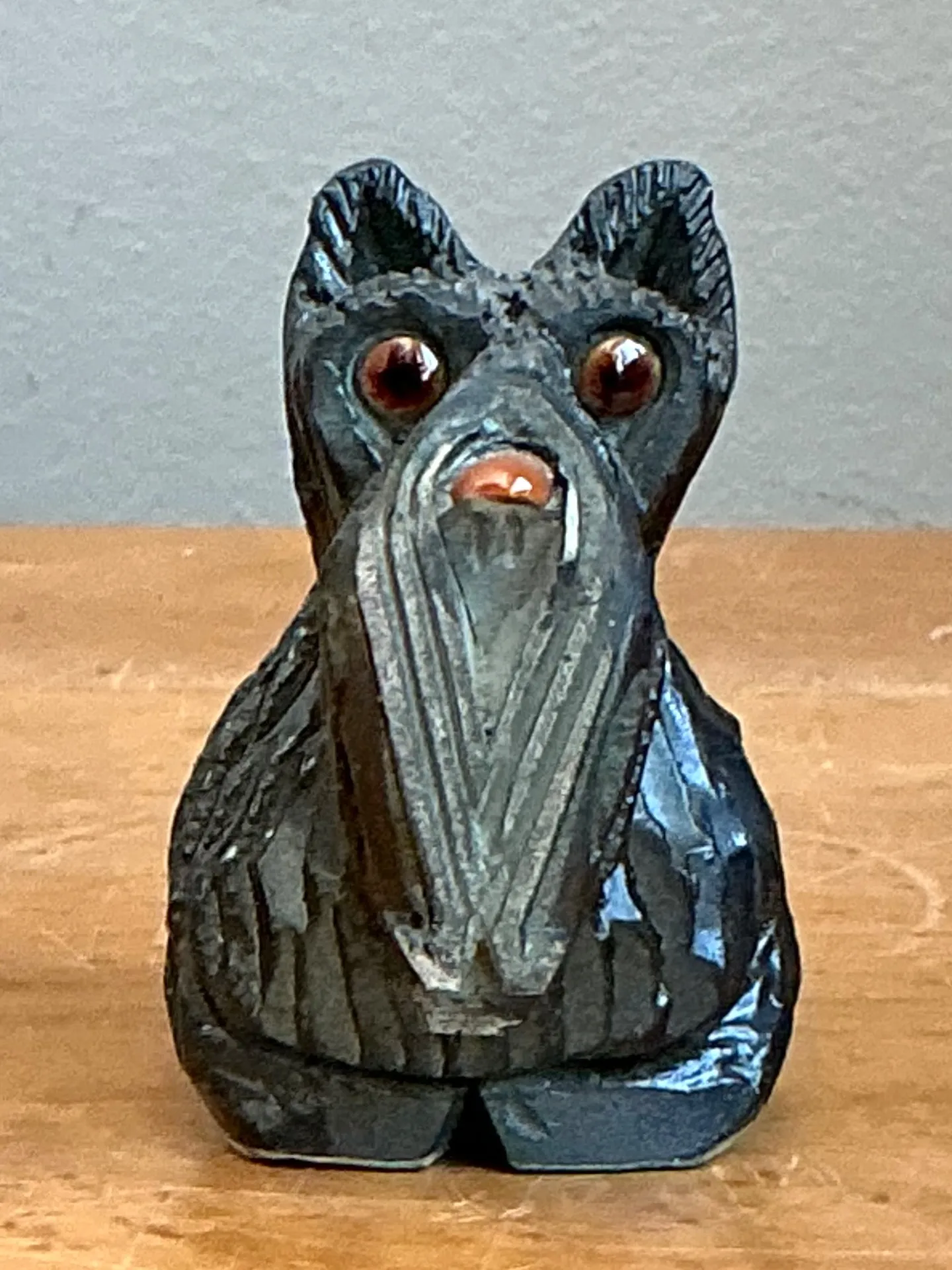 Vintage Wood Terrier Figurine — additional photo 3