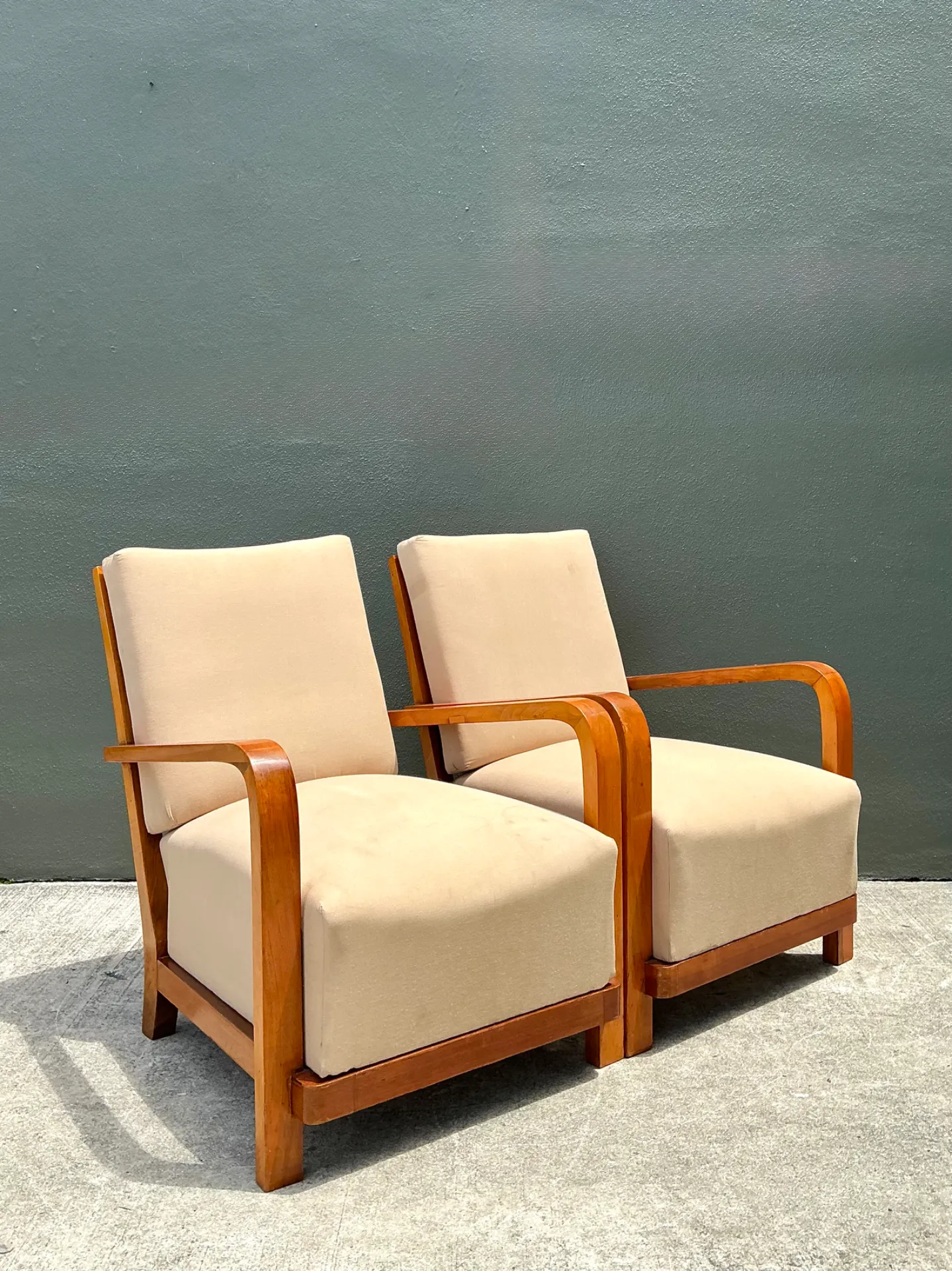 Vintage Art Deco Lounge Chairs - Pair — additional photo 2