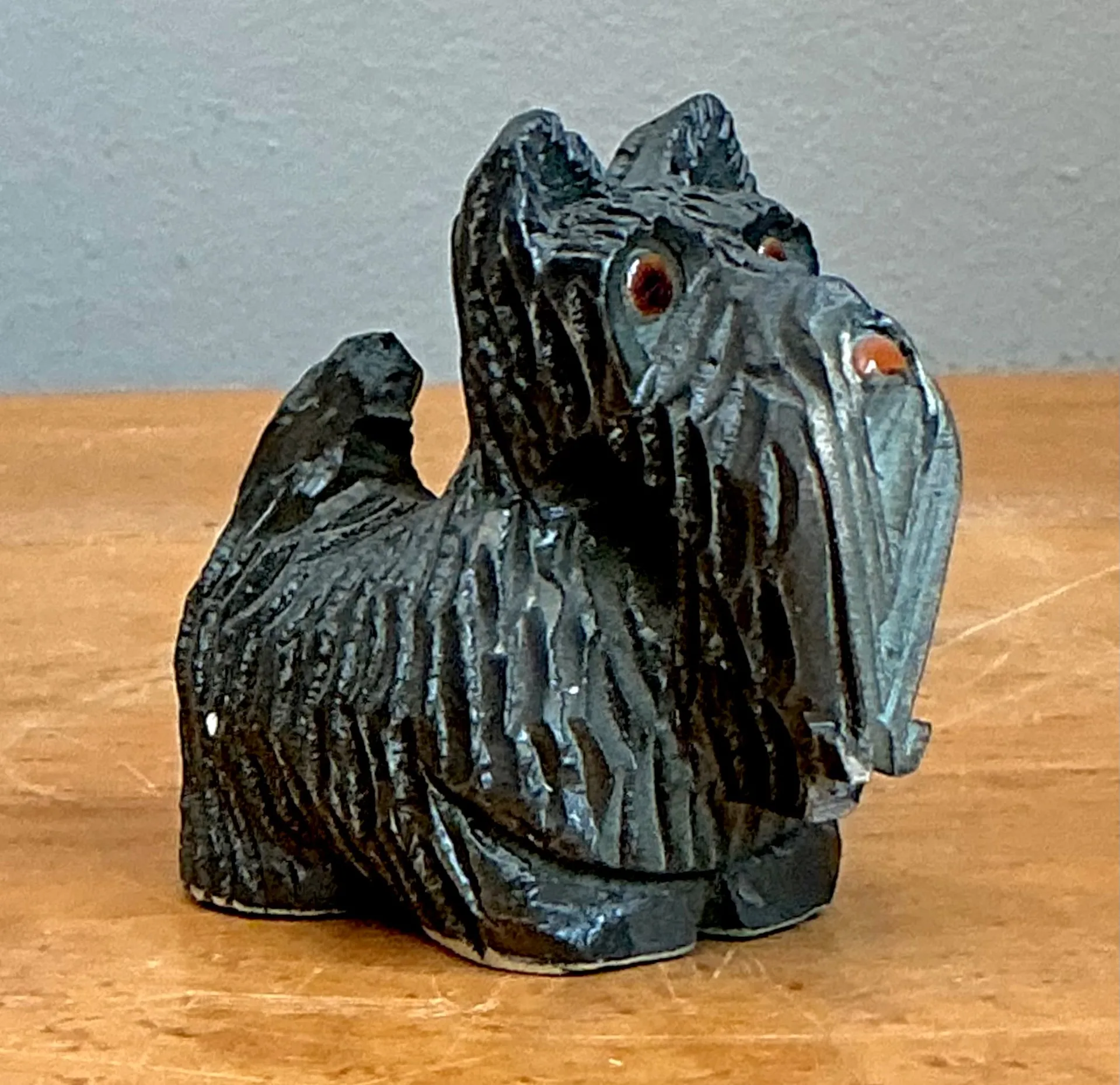 Vintage Wood Terrier Figurine — additional photo 1