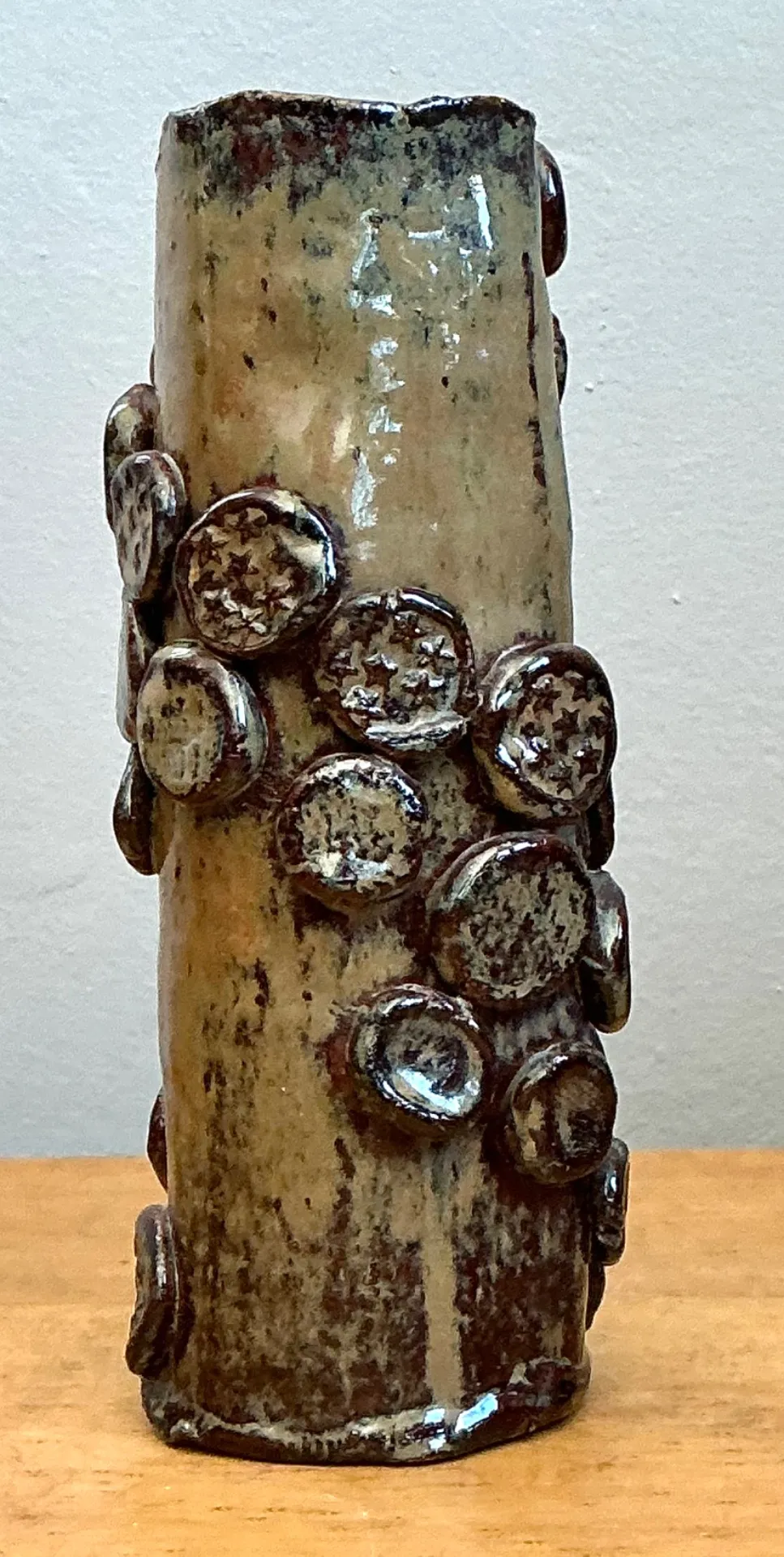 Vintage Original Studio Pottery Stars And Shells Vase — additional photo 5
