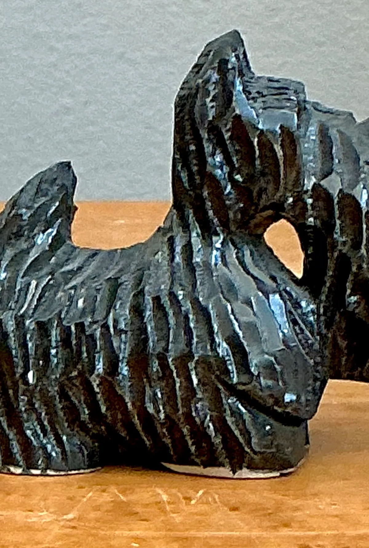 Vintage Wood Terrier Figurine — additional photo 2