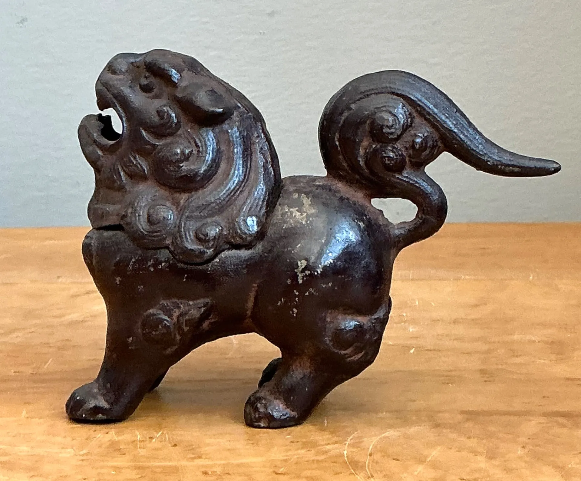 Vintage Metal Guardian Lion Incensario — additional photo 8