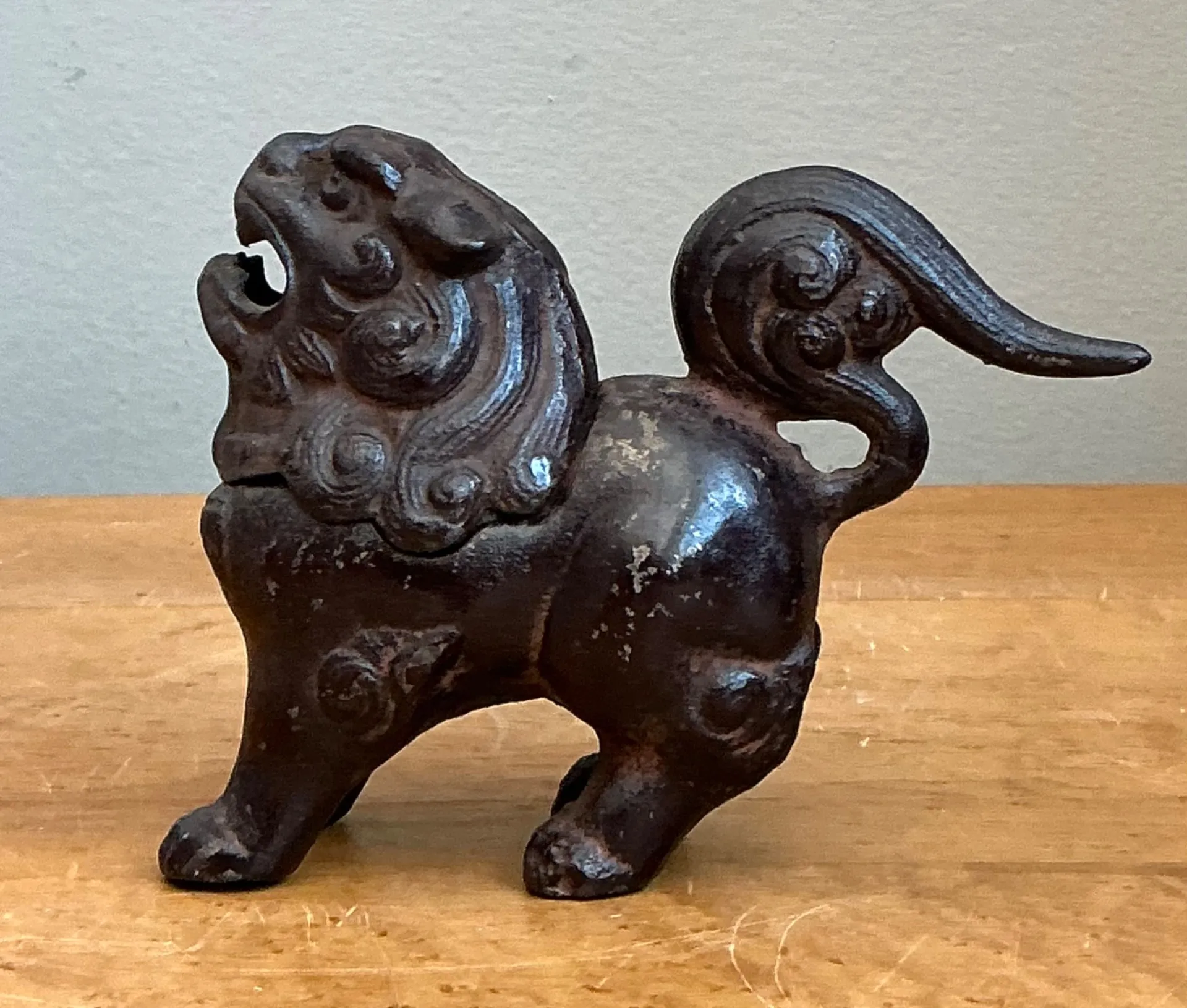 Vintage Metal Guardian Lion Incensario — additional photo 5