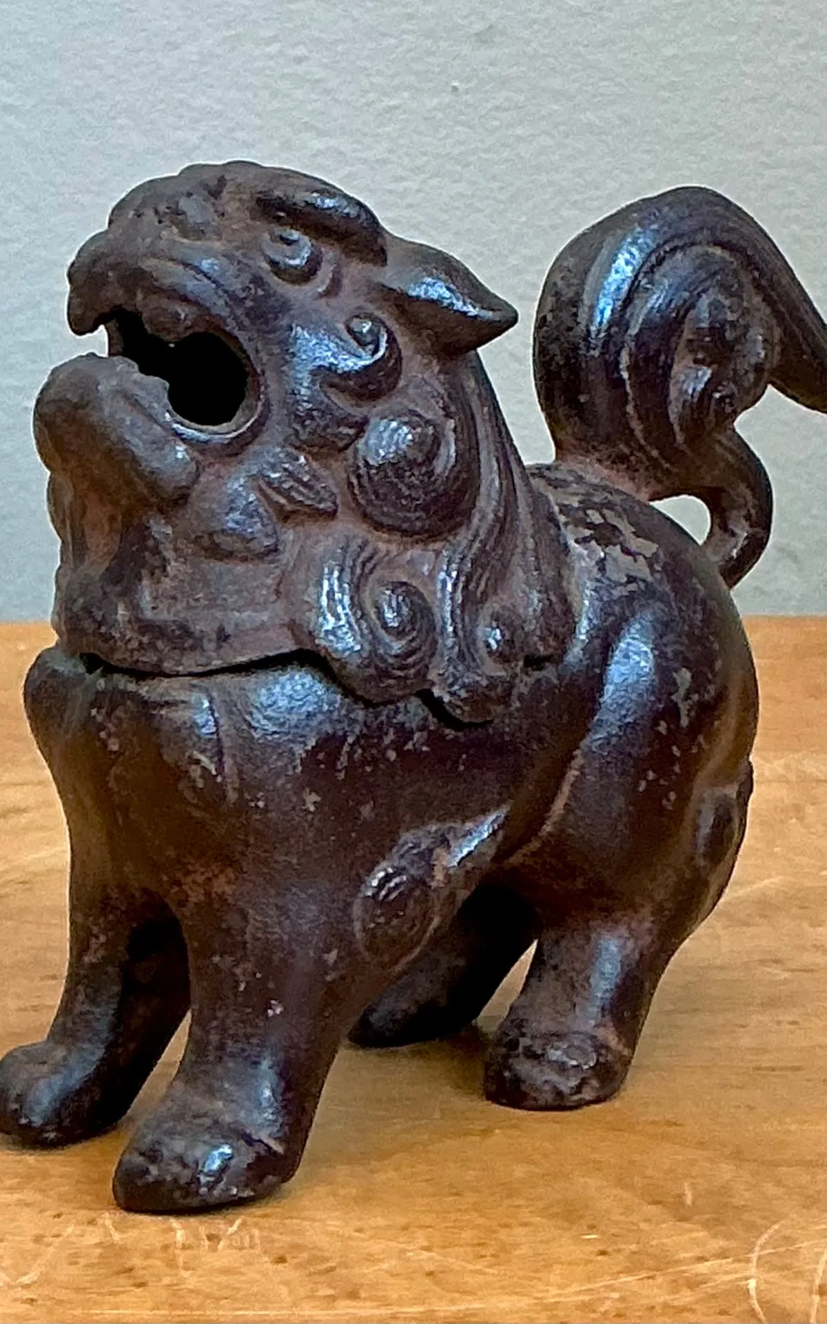 Vintage Metal Guardian Lion Incensario — additional photo 2