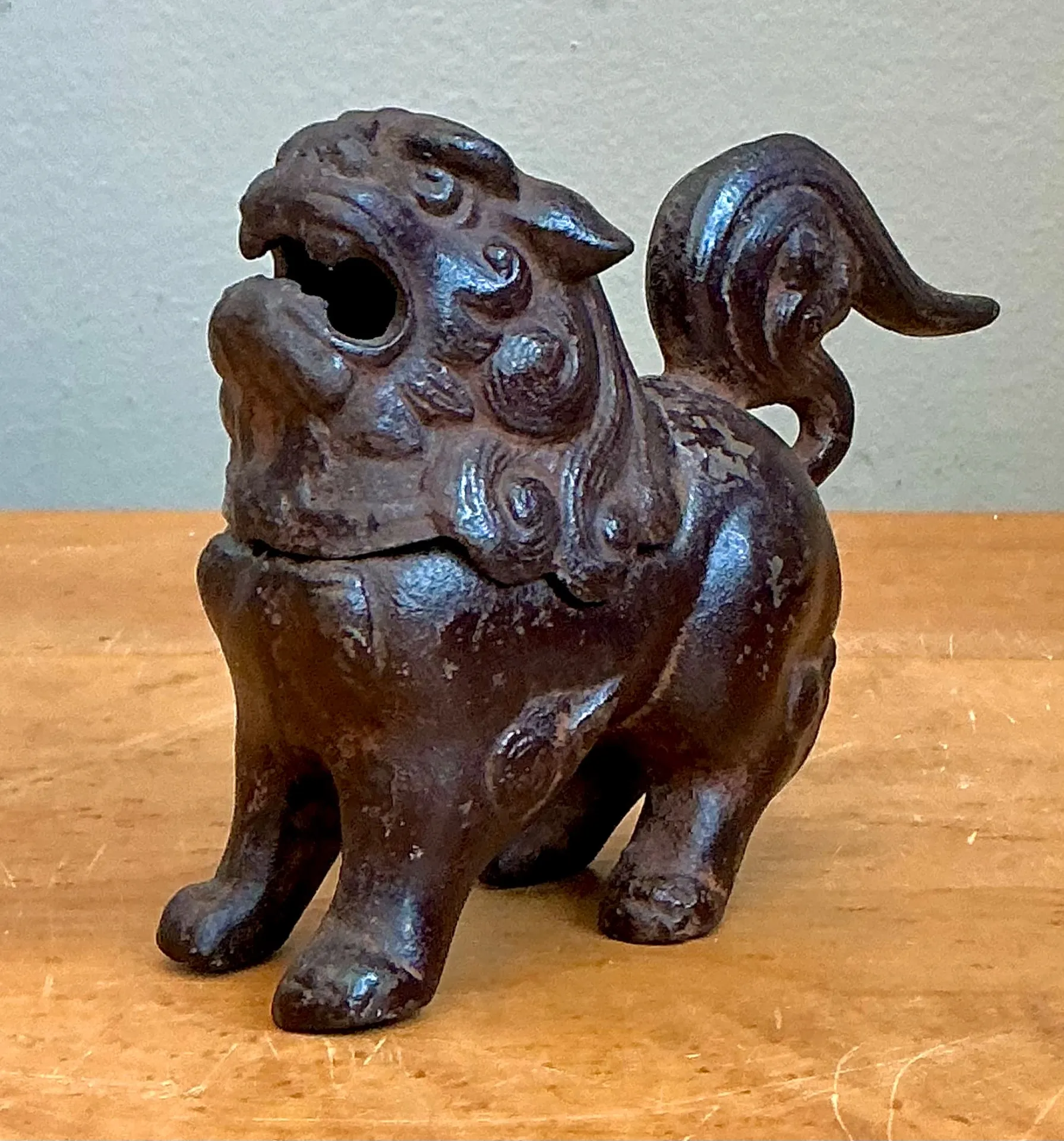 Vintage Metal Guardian Lion Incensario — additional photo 3