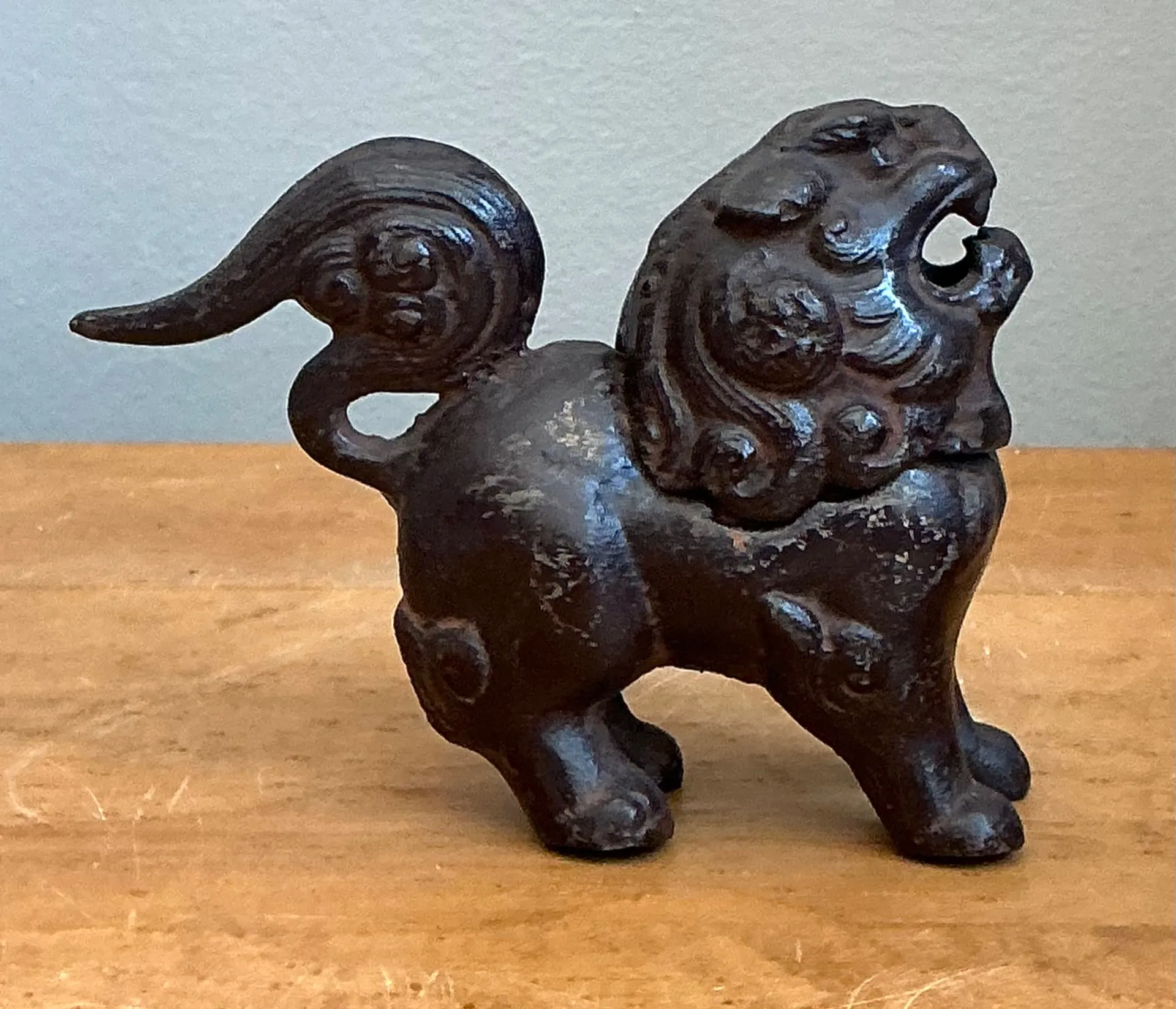 Vintage Metal Guardian Lion Incensario — additional photo 4