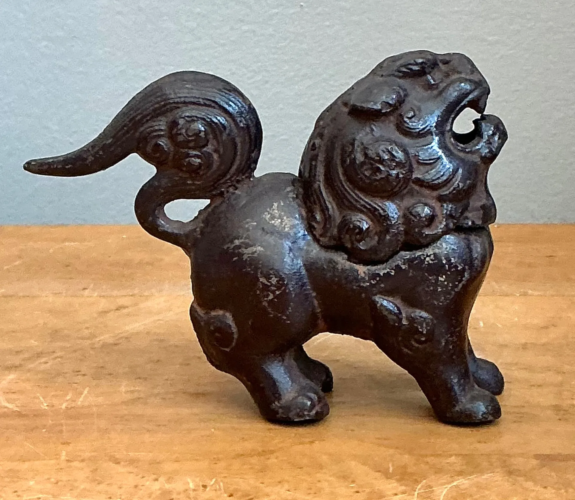 Vintage Metal Guardian Lion Incensario — additional photo 1
