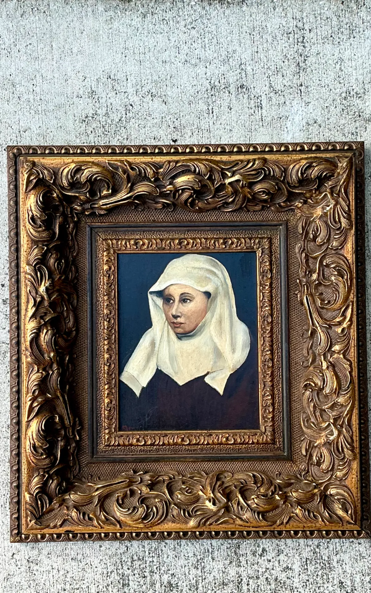 Vintage Framed Portrait Painting of a Woman — additional photo 2