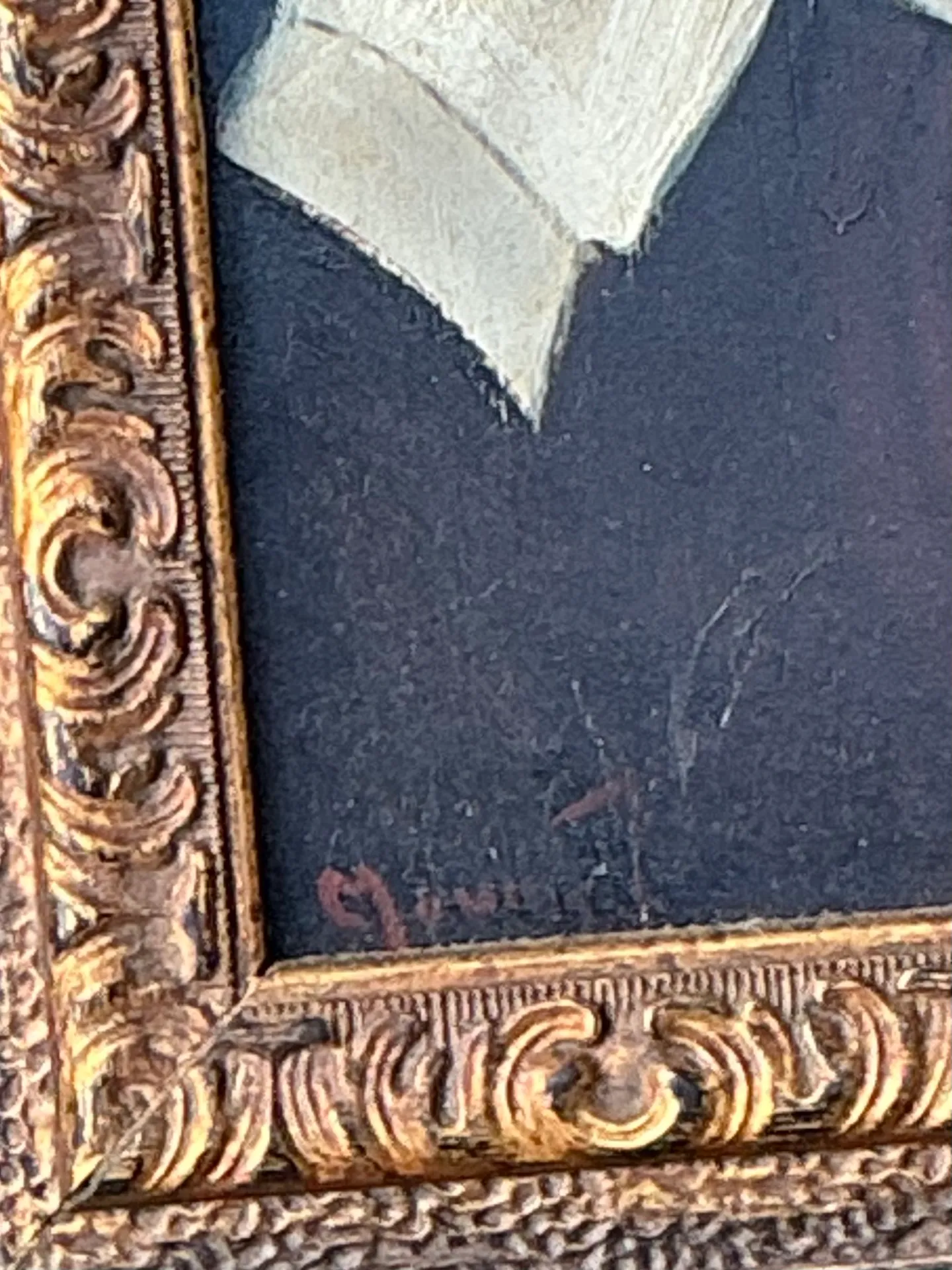 Vintage Framed Portrait Painting of a Woman — additional photo 4