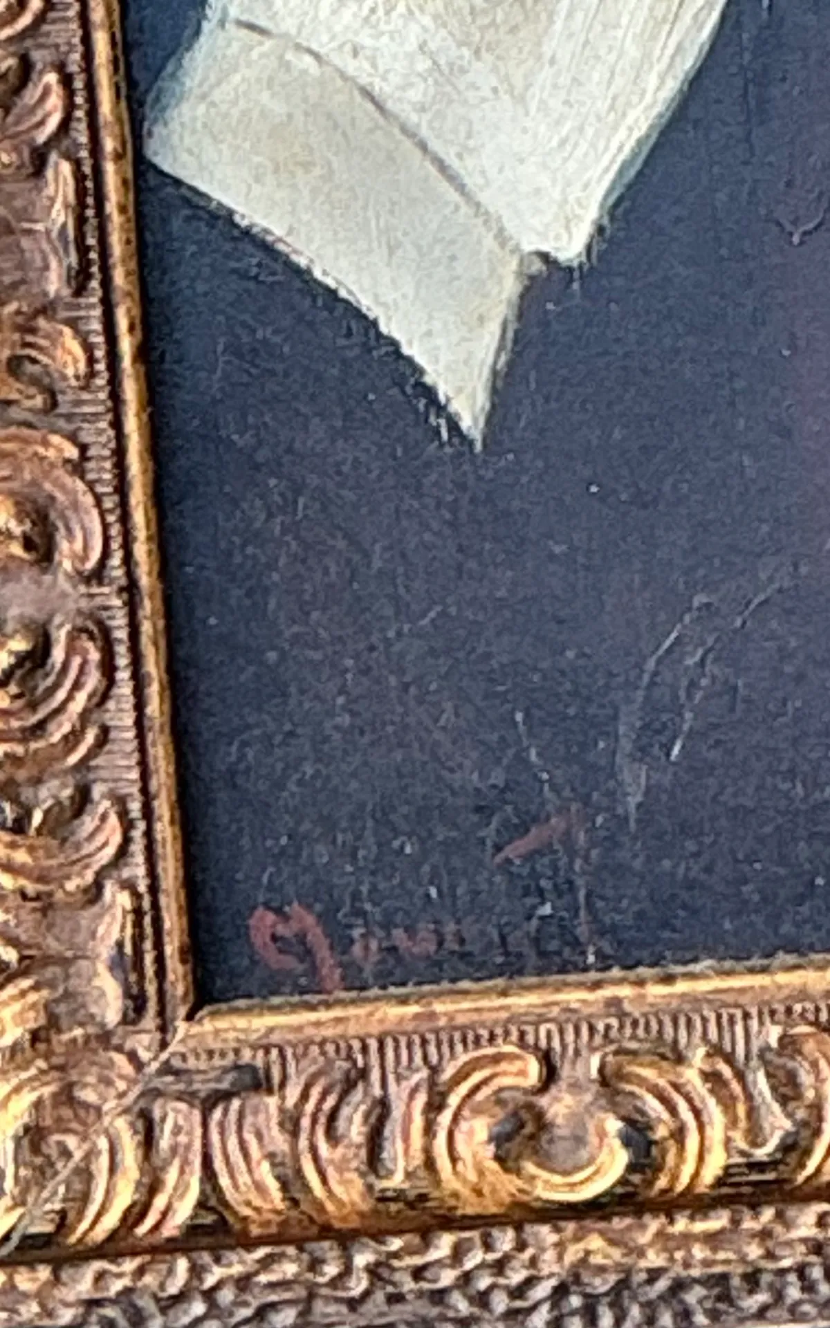 Vintage Framed Portrait Painting of a Woman — additional photo 4