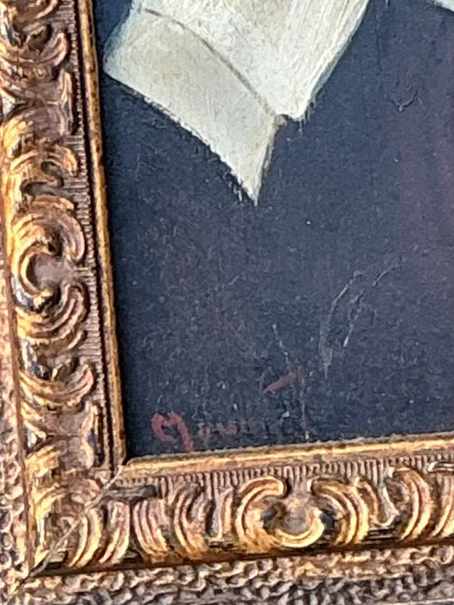 Vintage Framed Portrait Painting of a Woman — additional photo 4