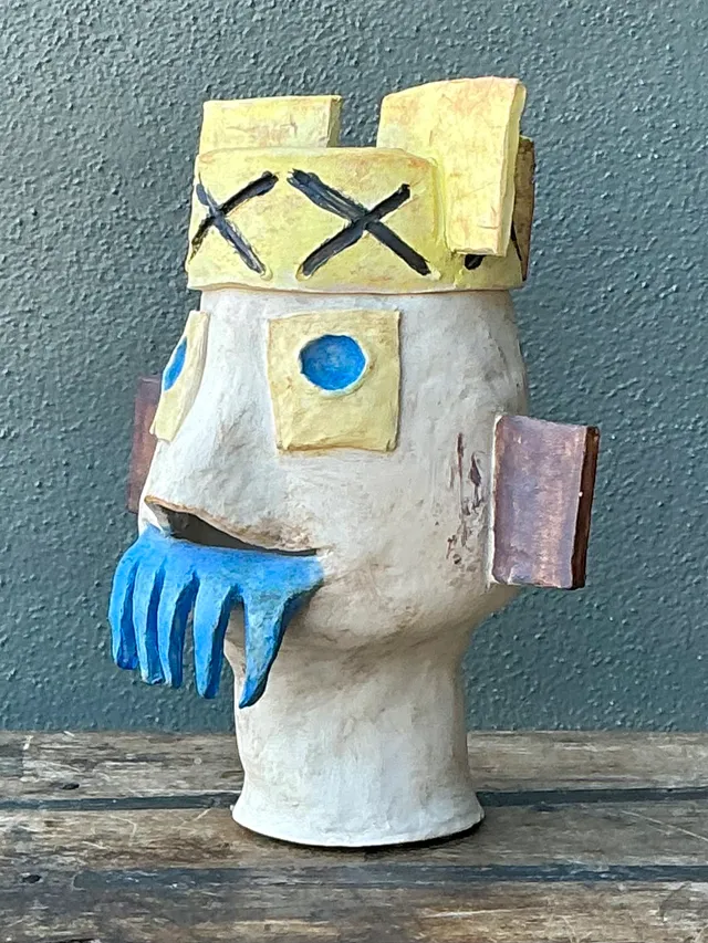 Vintage Abstract Ceramic Bust Sculpture — additional photo 7