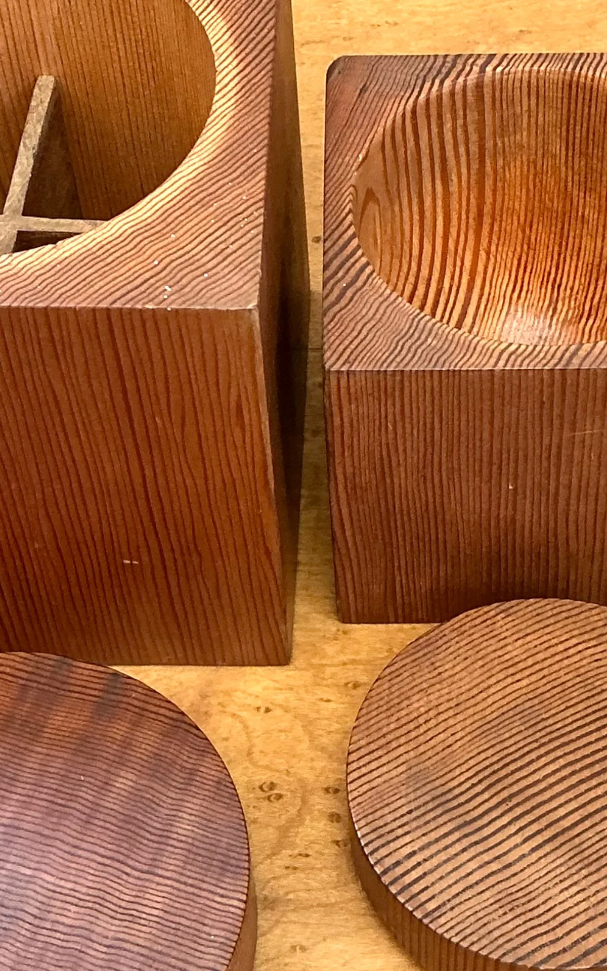 Vintage Square Wood Storage Boxes - Set of 2 — additional photo 5
